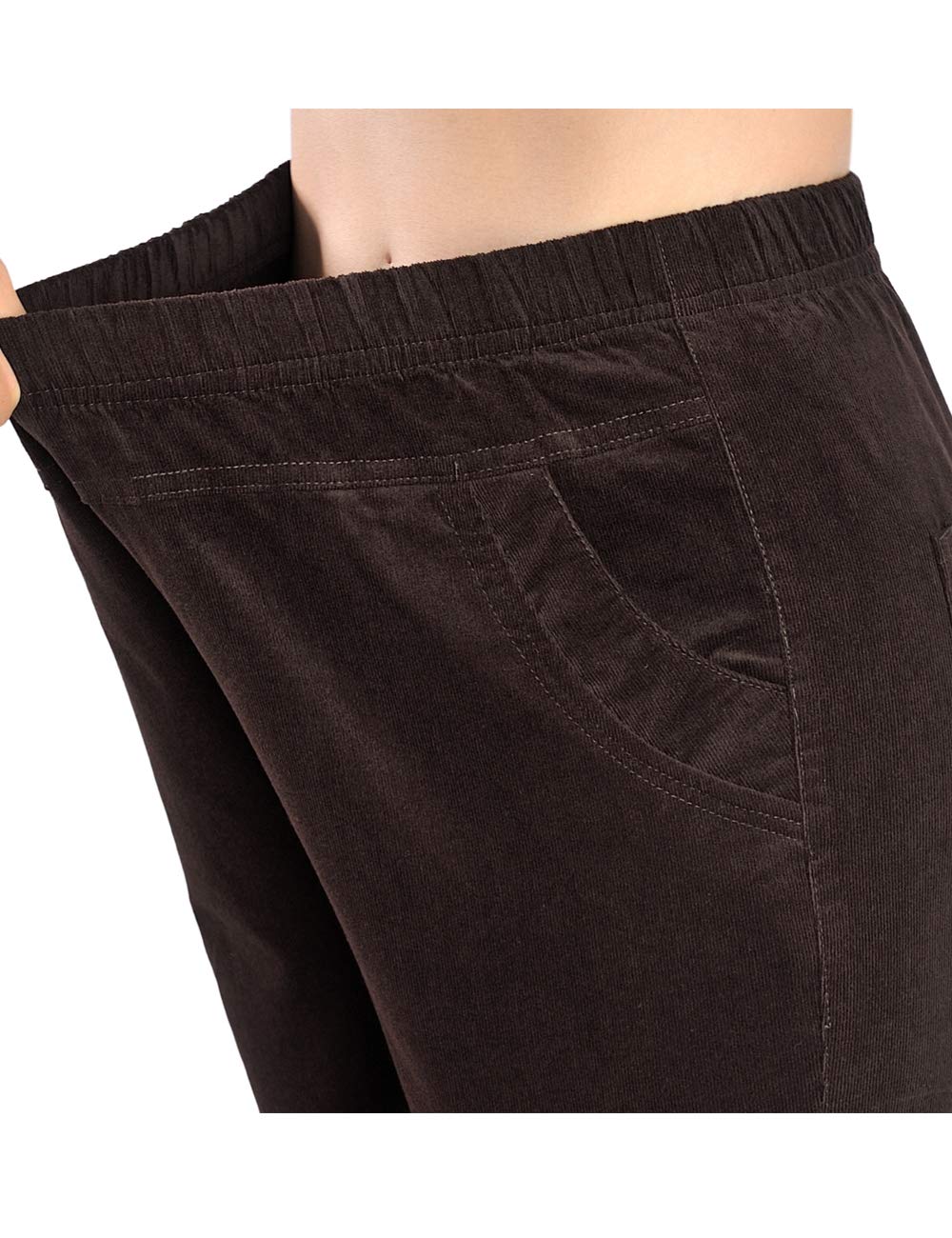 Donna Pantaloni in Velluto a Coste Skinny a Vita Alta Pantaloni in Cotone Elasticizzato Elasticizzato