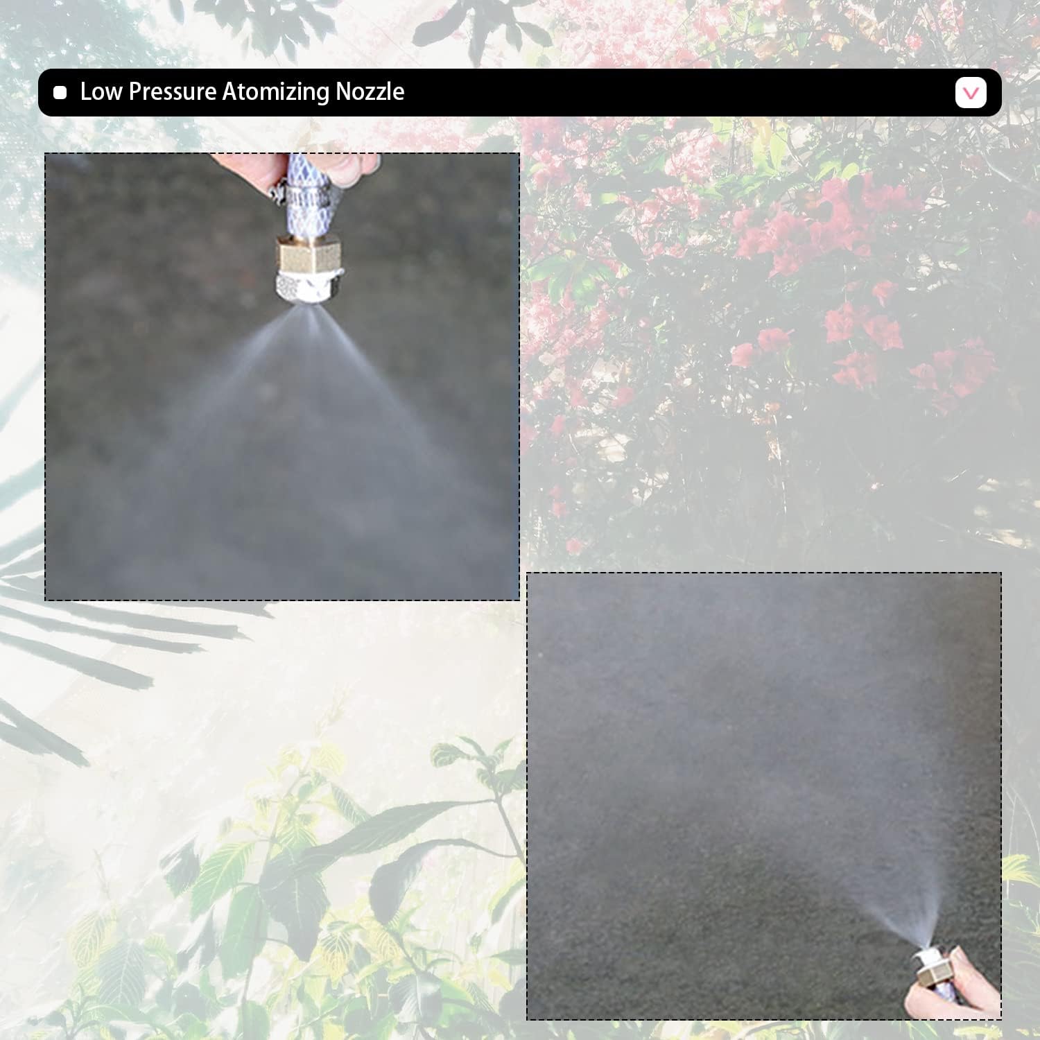 BZTOOLBOX Mist Nozzle - 1/4BSPF Male Thread 1.5mm Orifice Diameter Stainless Steel Fine Atomizing Spray Tip