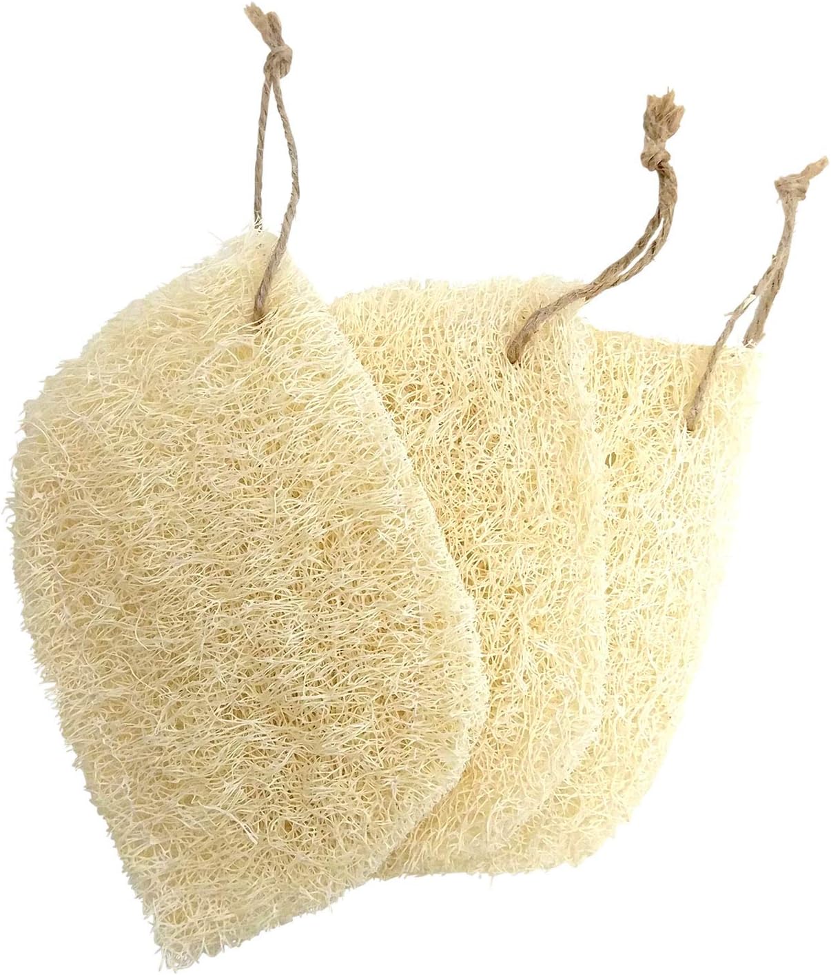 Earthtopia 3 Pack Loofah Dish Sponges With Cord Made of Coconut Fiber | Washable plastic free Scourers, Scrubbers and Washing Up Pads