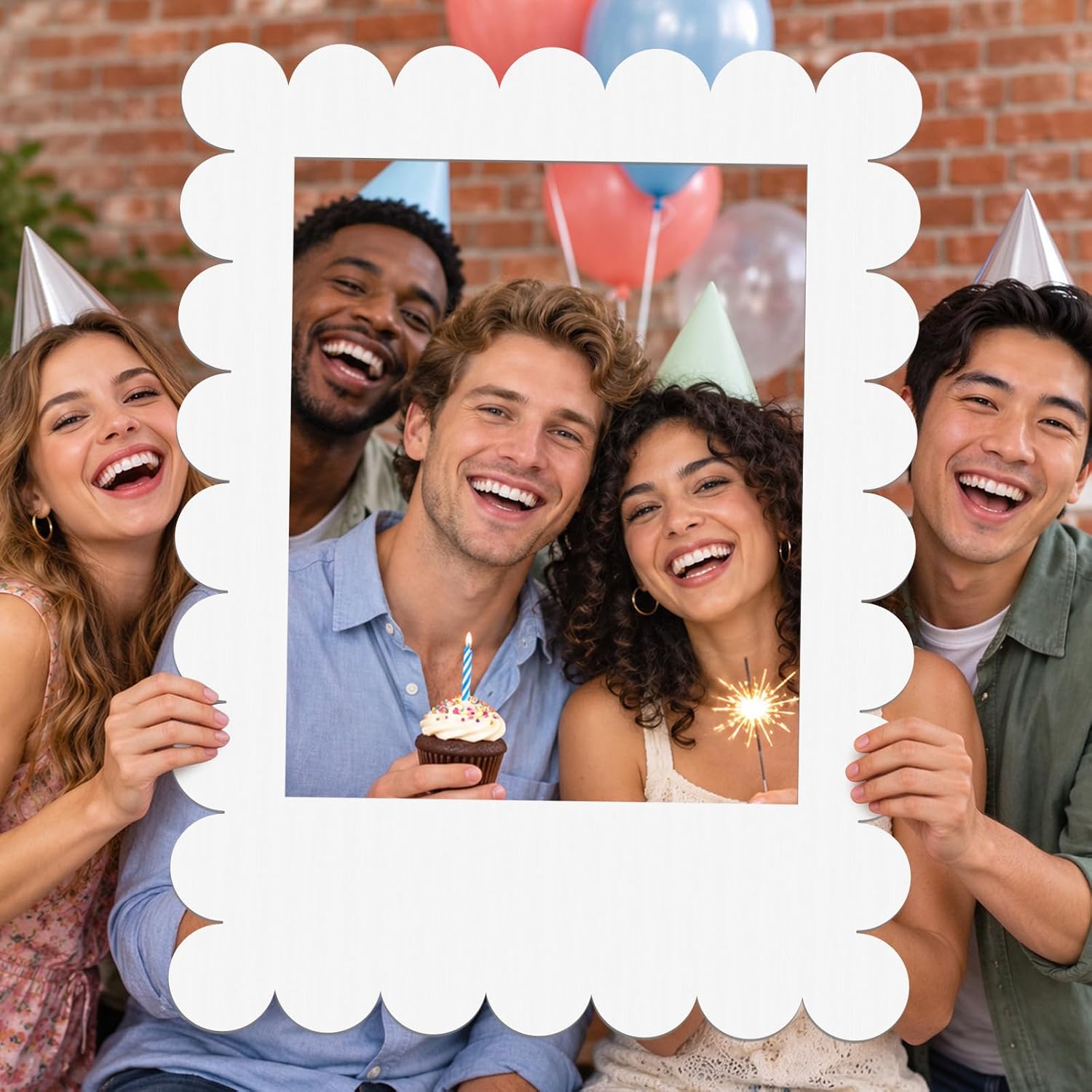 Amazon.com: LawnIdyll 32 x 24 Inch Large Blank Photo Booth Frame (White ...