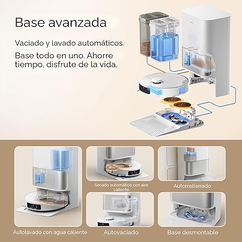 Miniatura 4 de Mova P10 Pro Ultra Robot Aspirador y Trapeador 13,000 Pa Succión, 140F Agua Caliente Auto Trapeador Lavado y Secado, Trapeador extensible de doble