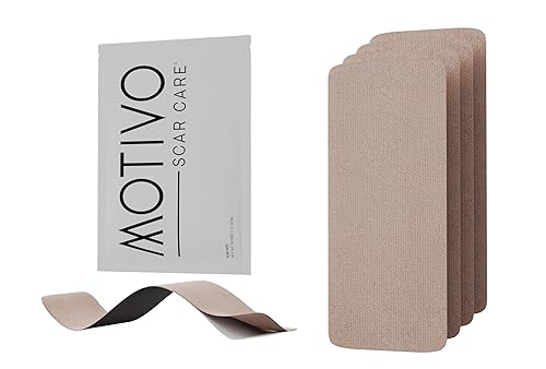 Motivo Cinta para cicatrices  6.5 x 2 pulgadas I 4 tiras  Cinta de cicatrices resistente al agua y al sudor, sin látex, se pega durante 3-5 días