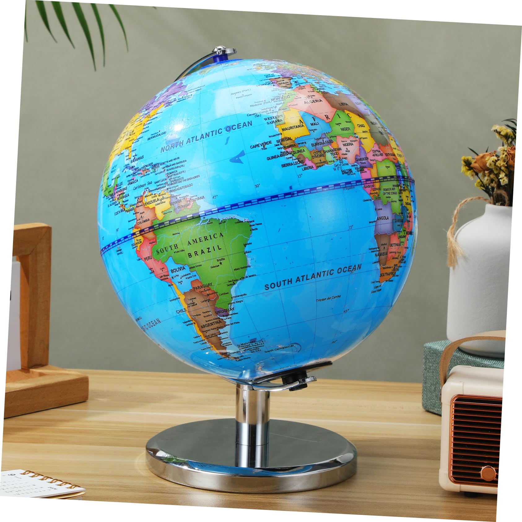 Globo Terráqueo Iluminado con Soporte Educativo para Niños
