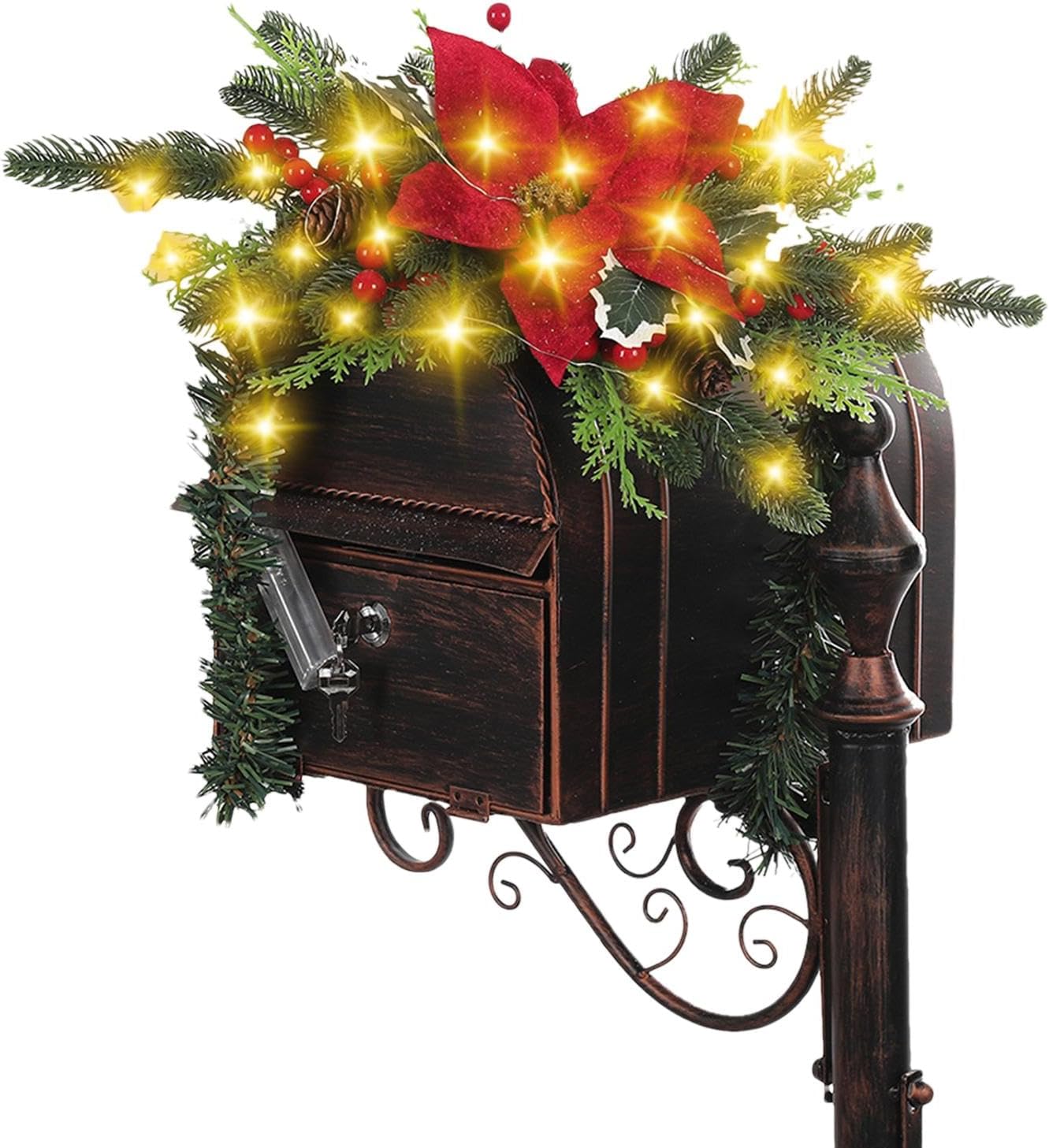 Christmas Mailbox Ornaments - Christmas Mailbox Ornaments, Multifunction Christmas Ornaments | Lighted Christmas Ornaments, Christmas Wreaths, Outdoor Christmas Ornaments for Ornaments