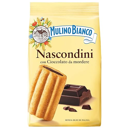 Miniatura 4 de Mulino Bianco Nascondini 11.64oz (330g) - Auténticas galletas italianas con relleno de crema de chocolate oculto, aperitivo perfecto o compañero de