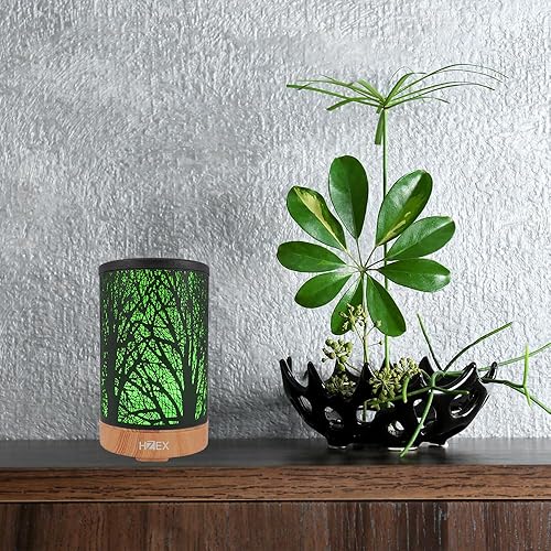 Miniatura 3 de Black Treeline Difusor de aromaterapia – Difusor ultrasónico de aceite esencial de 4.1 fl oz con 7 luces LED y diseño silencioso – Humidificador