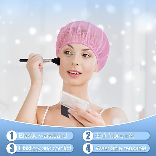 Miniatura 4 de Gorro de dormir de malla para dormir de 4 piezas para mujeres