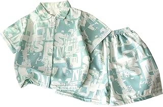 Conjunto de verano para chicos de dos piezas, camisa de manga corta y pantalones cortos con estampado de rosas, tapeta de botones, cuello, traje de ocio para niños, juego de ropa de algodón