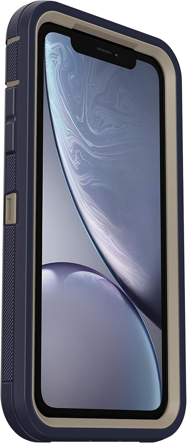 OtterBox Defender Series SCREENLESS Edition Case for iPhone Xr - Retail Packaging - Dark Lake (Chinchilla/Dress Blues)