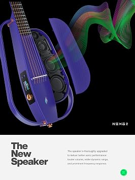 Enya NEXG 2 Acoustic-Electric Guitar Carbon Fiber Travel Smart Audio Guitar Kit with ST1 Tuner and MS1 Strap