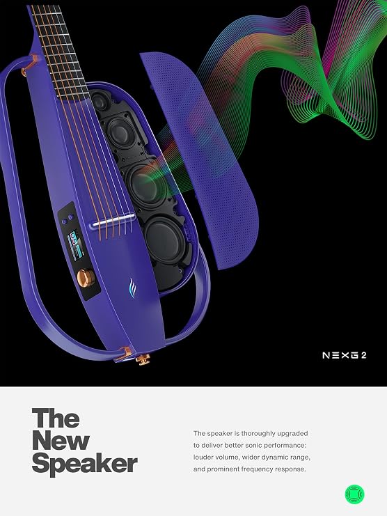 Enya NEXG 2 Acoustic-Electric Guitar Carbon Fiber Travel Smart Audio Guitar Kit with ST1 Tuner and MS1 Strap