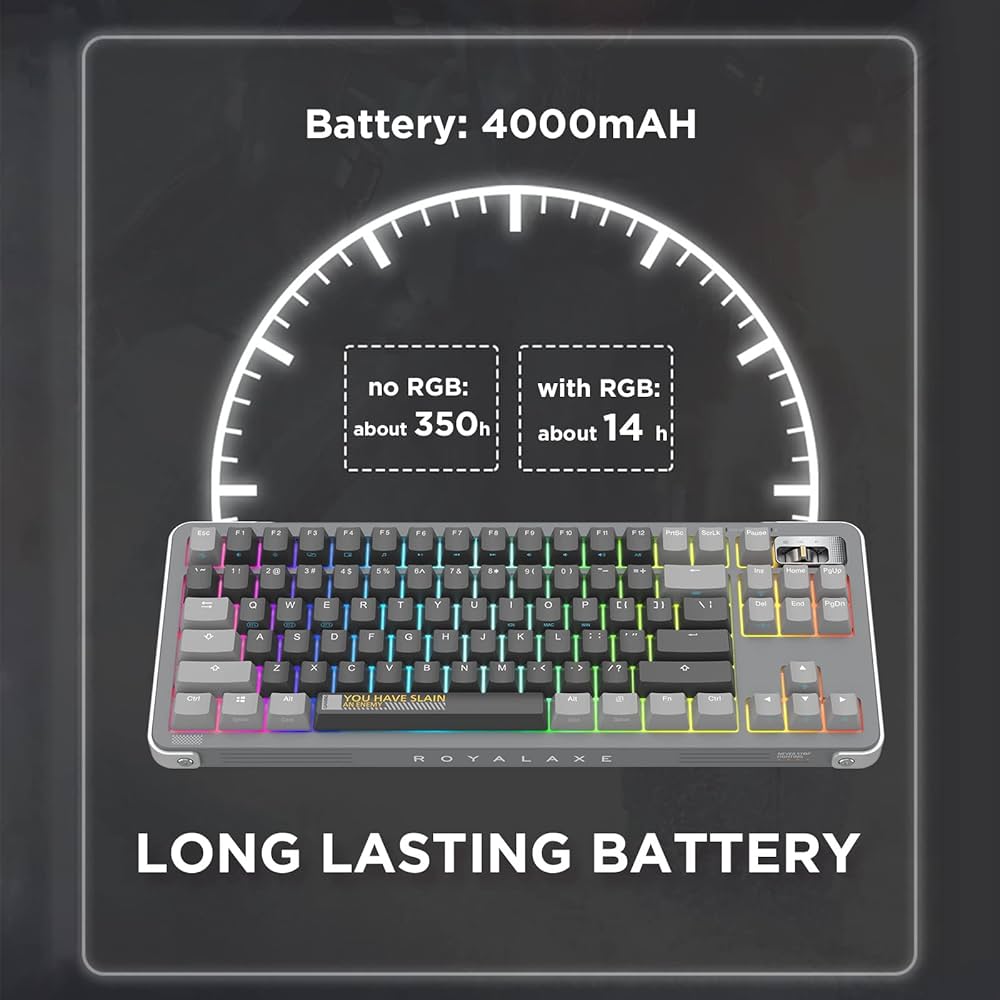Amazon | YUNZII Royalaxe Y87 TKL ワイヤレスメカニカルキーボード