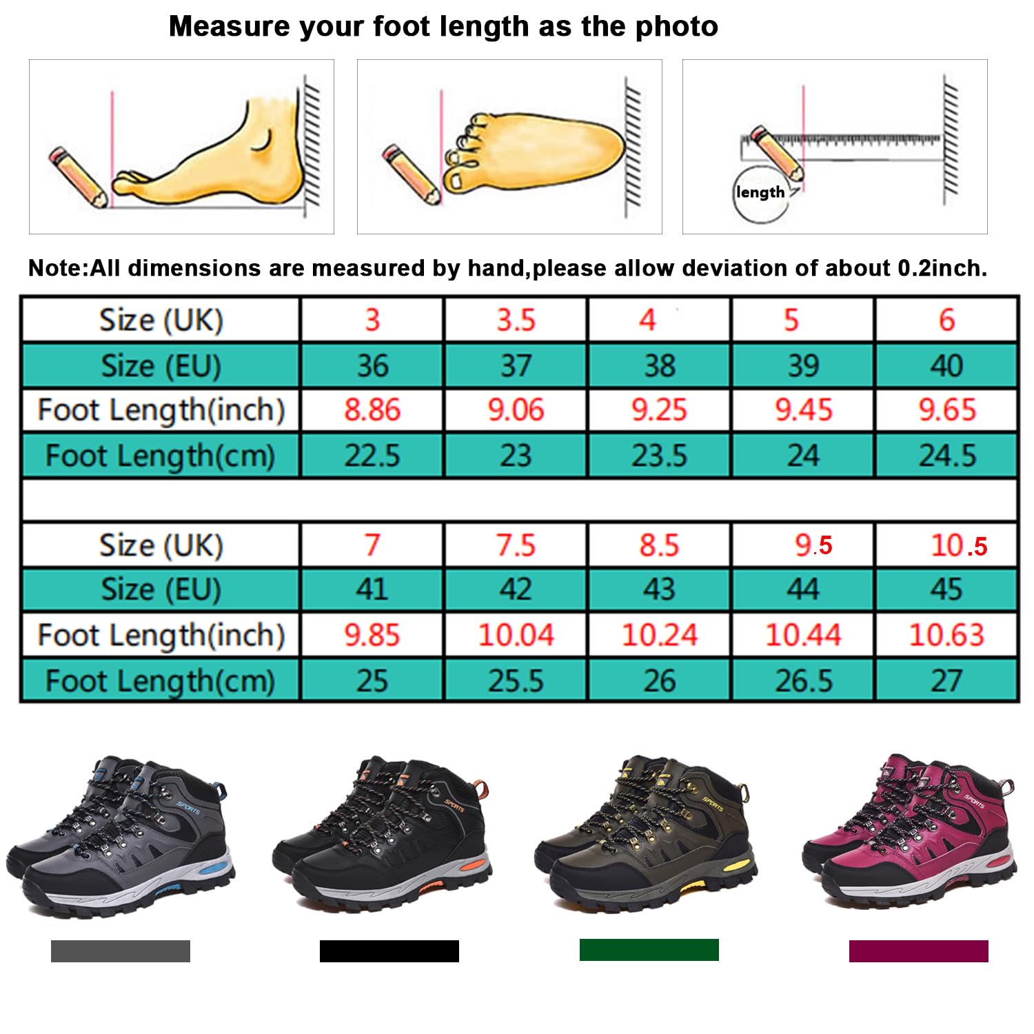 Scarpe da Trekking Uomo Donna Montagna Antiscivolo Scarpe Escursionismo All'aperto Arrampicata Passeggio Traspiranti Trekking Sneakers