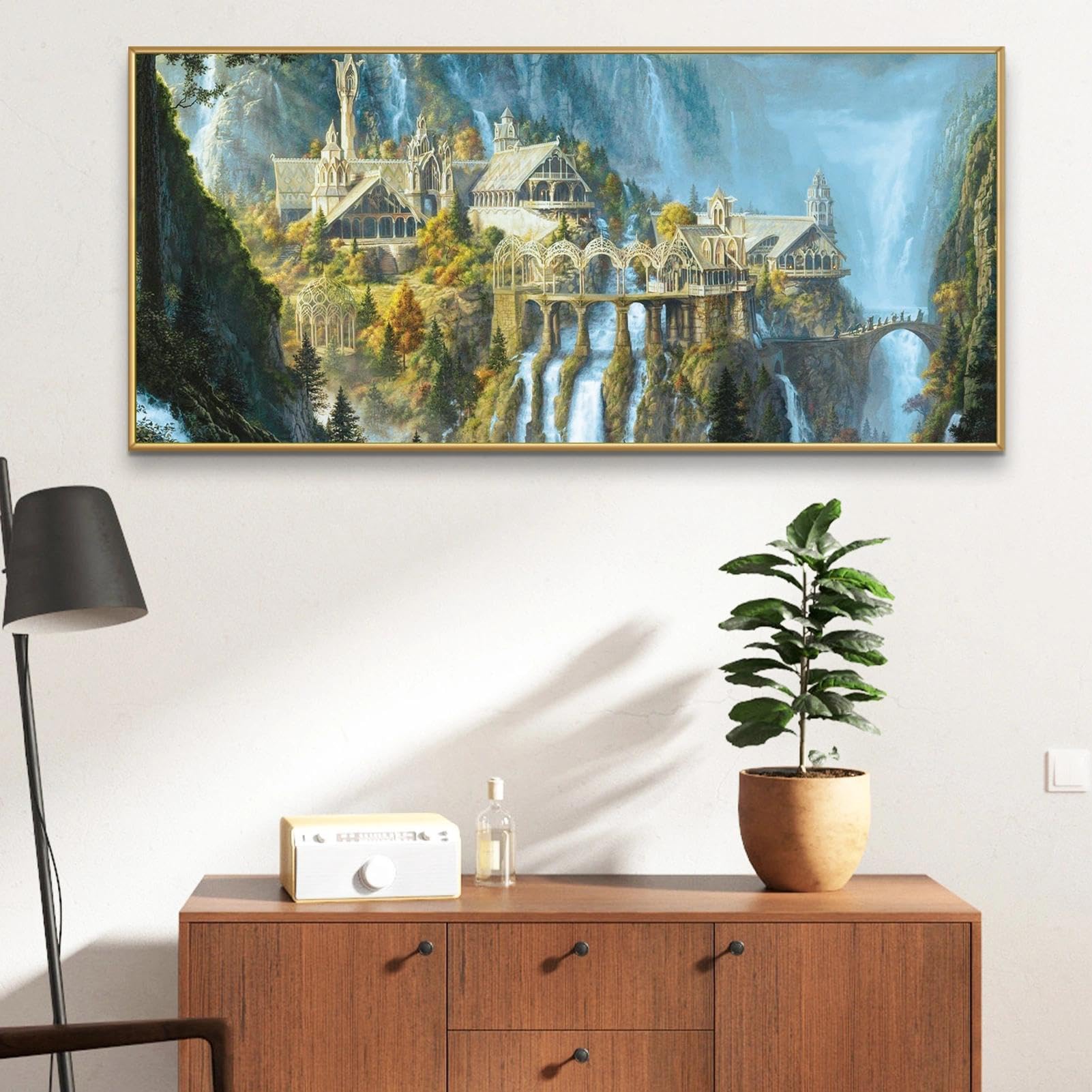 YALKIN Paint by Numbers Kits for Adults Landscape Painting by Number Kits On Canvas,Without Frame DIY Color Oil Painting Acrylic Paints,Home Wall Decor 16x35in/40x90cm - Image 4