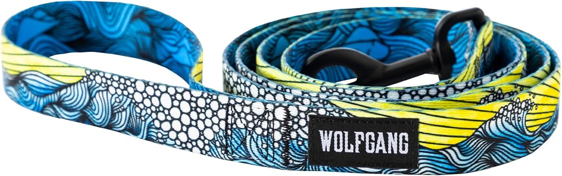 Wolfgang Heavy Duty Dog Leash, Pull-Tested to Over 800 lbs for Walking & Training, DawnPatrol Print, Small