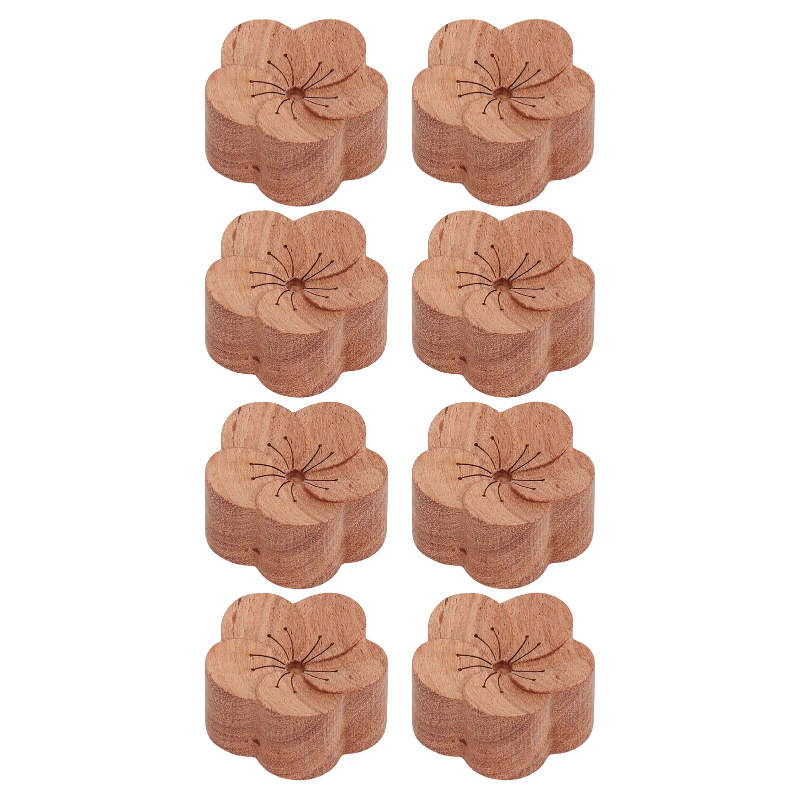 Essential Oil Car Dyfuzor Plum Flower Shape Simple Compact Rosewood Materiał Dyfuzor do codziennego użytku w samochodzie i domu, zestaw 8 szt
