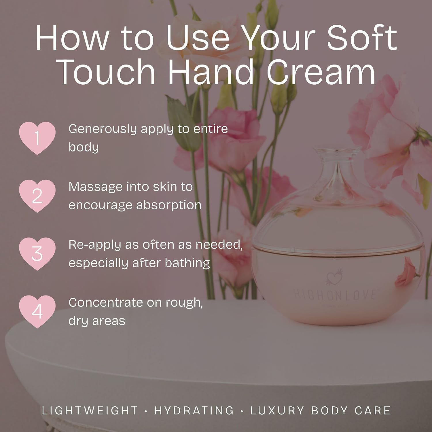 Moisturizing Body Butter - Formulated with Coconut Oil, Hemp Seed Oil & Shea Butter - Natural Body Lotion for Dry, Sensitive Skin (Lychee & Rose)