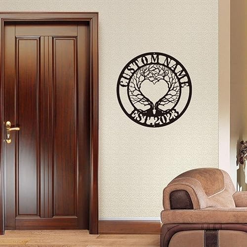 Miniatura 5 de Light Of The City - Personalized Tree of Life Metal Sign - Custom Last Name and Year - Outdoor Yard Art - Indoor Wall Metal Decoration -