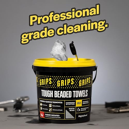 Miniatura 6 de MightyGood GRIPS - Toallas de limpieza con cuentas, 1 paquete, 80 toallas, extra grandes de 10 x 12 pulgadas, para manos y superficies húmedas,