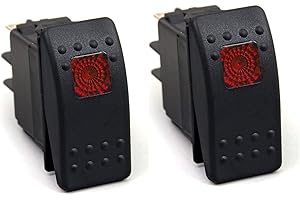 Amarine Made 2-Pack Advanced 12v 20 Amp Waterproof LED On/Off Boat Marine...