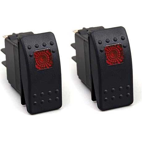 Amarine Made 2-Pack Advanced 12v 20 Amp Waterproof LED On/Off Boat Marine...