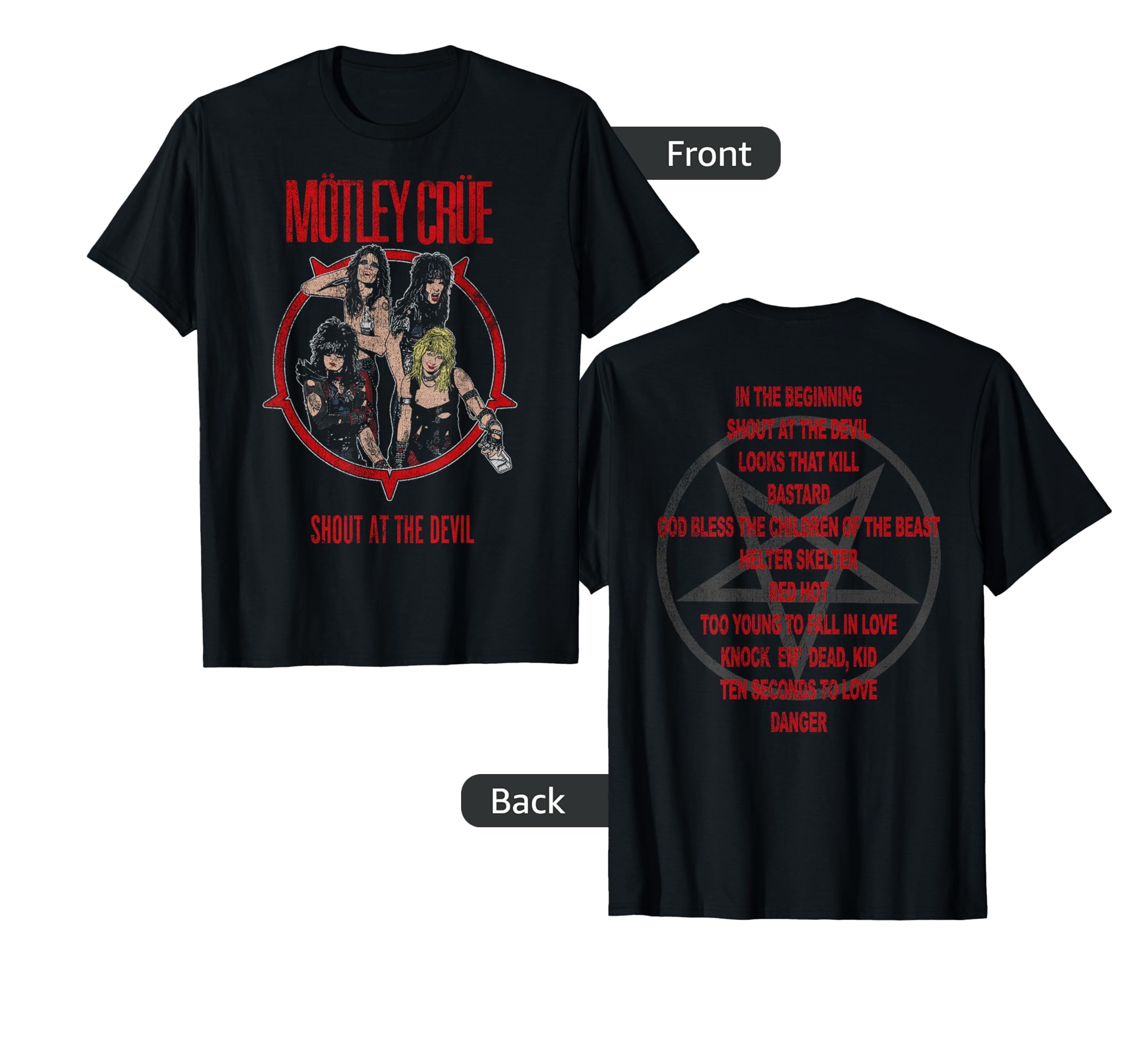 Mötley Crüe SATD Tracklist T-Shirt