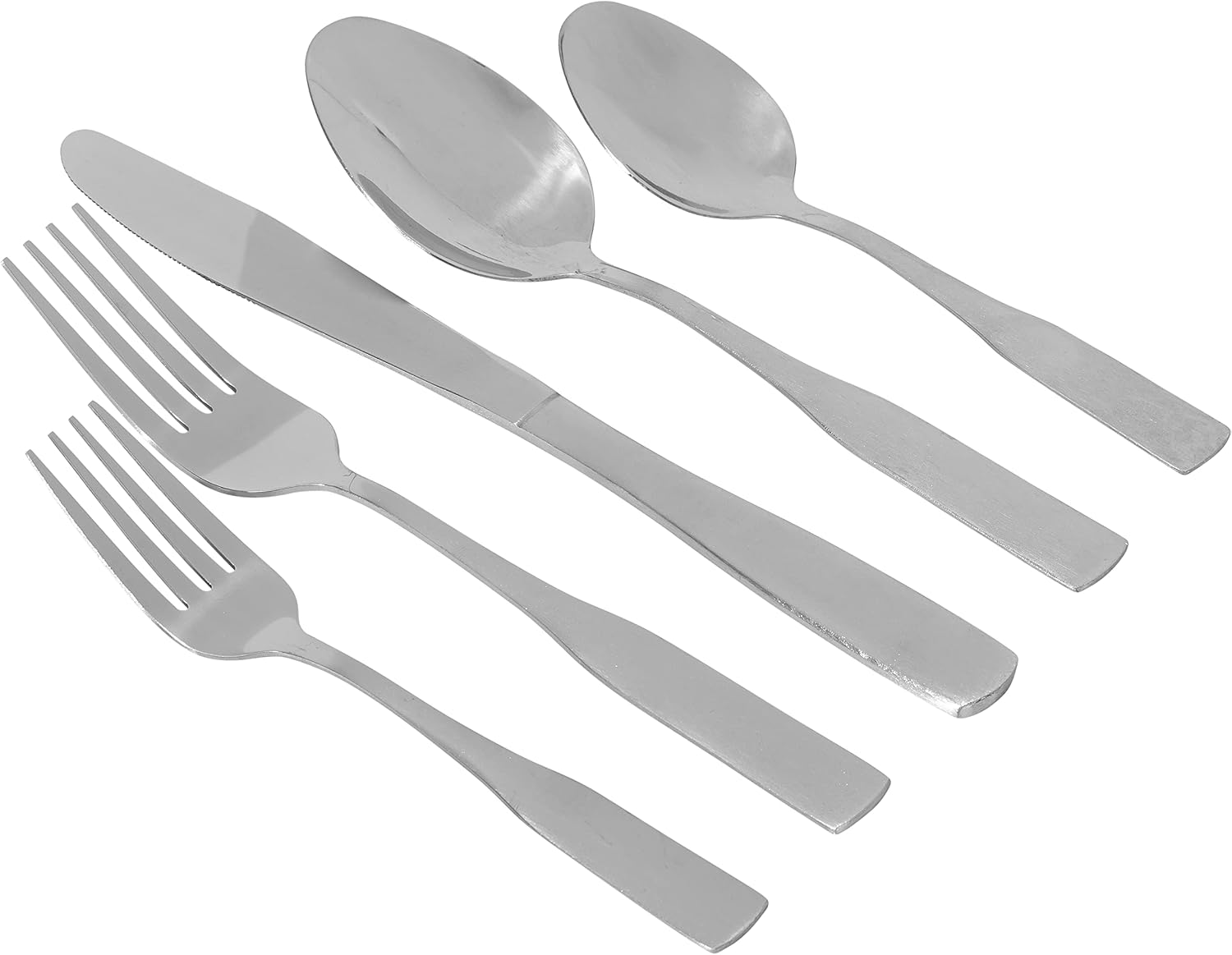 Gibson Home Griffen 61 pc Stainless Steel Flatware Set with Wire Caddy - Service for 12 -