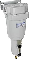 Vista 1 de PneumaticPlus SAMG350-N04BD-MEP unidad de secado al aire, separador de agua NPT de 1/2 pulgadas, mirilla metálica con autodrenaje interno N.C., SCFM
