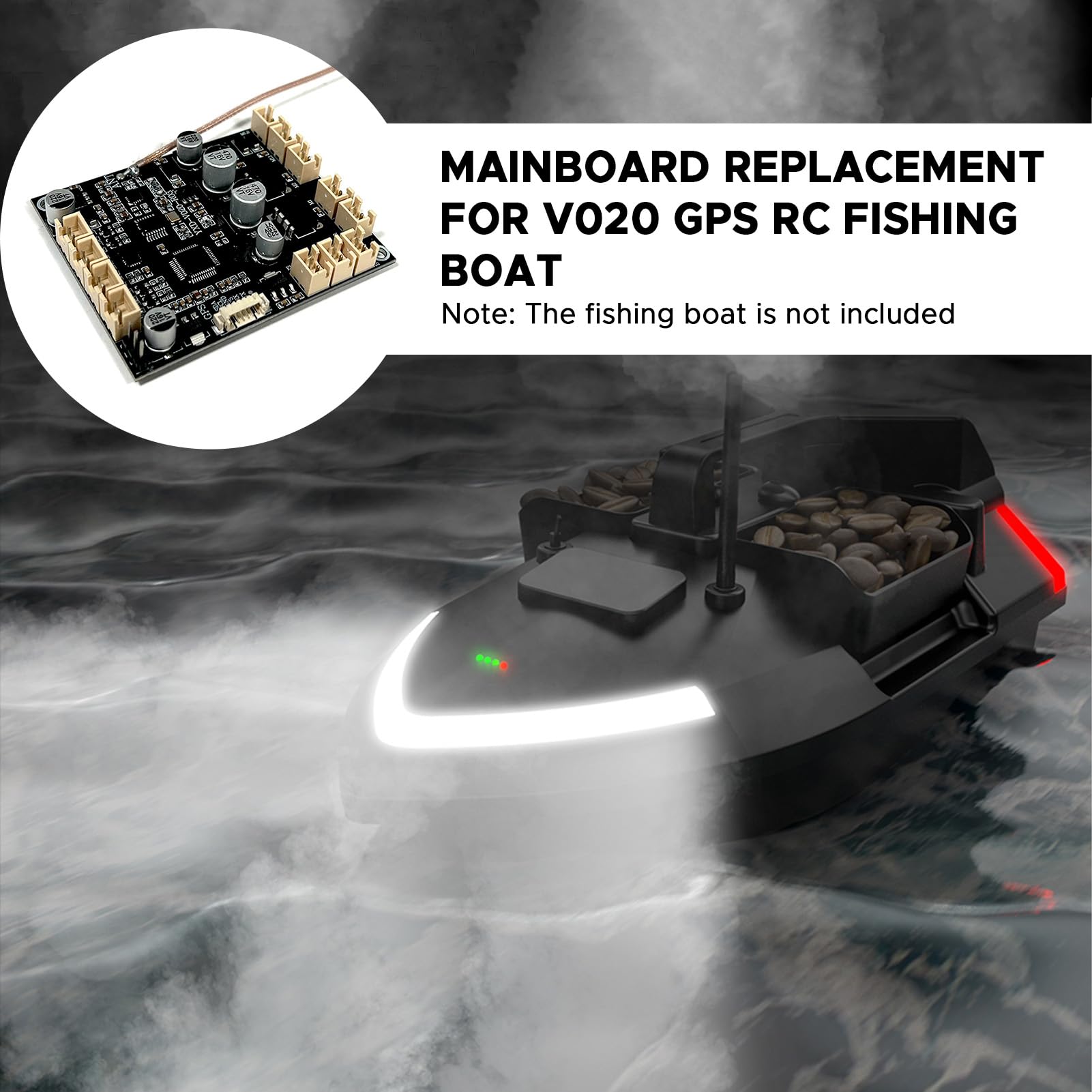 Carte Mère Principale pour Bateau Amorceur RC V020 GPS | Circuit Électronique de Remplacement pour Bateau de Pêche Télécommandé