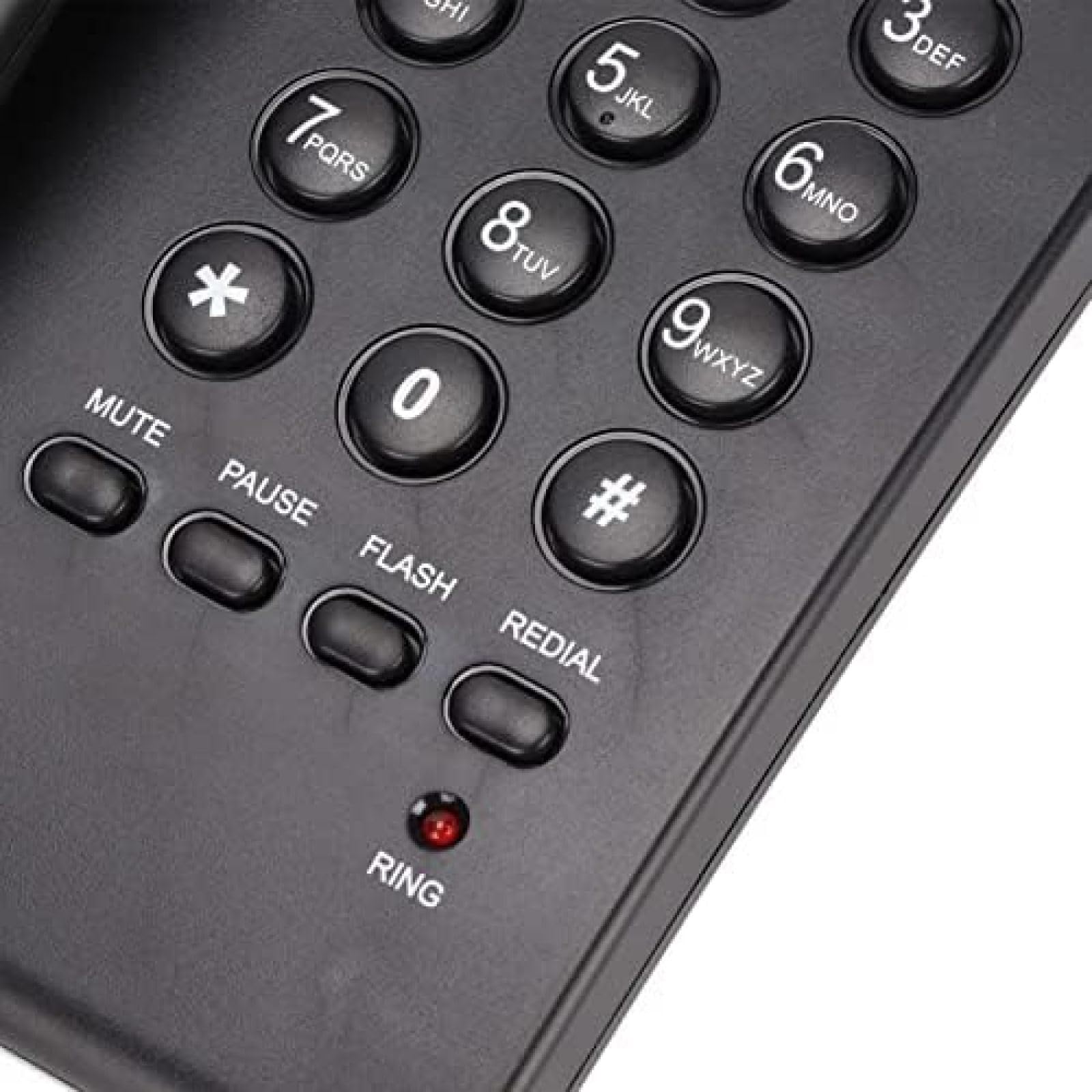 Telefono fisso domestico, telefono cablato da parete per lavoro, con campanello di indicazione LED, silenzioso, vivavoce, quadrante rapido, telefono da tavolo per ufficio hotel