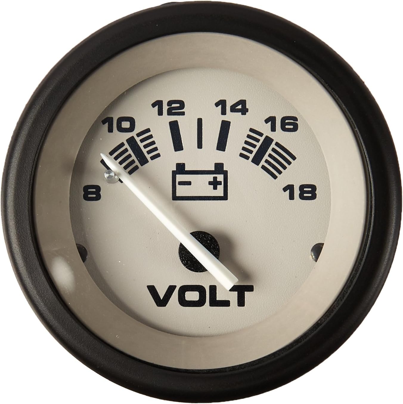 Sierra International 61548P Driftwood 8 to 18 Vdc Dial Range Scratch Resistant System Voltmeter, 2"