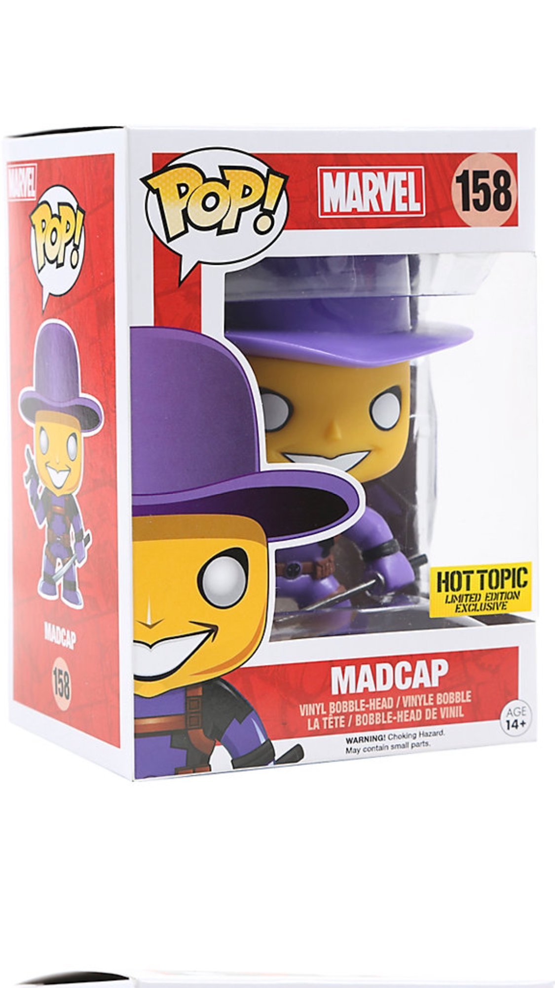Figurine Funko Pop! Madcap Metallic Limited Edition – Hot Topic #158 – Deadpool Marvel – Neuf Sous Boîte