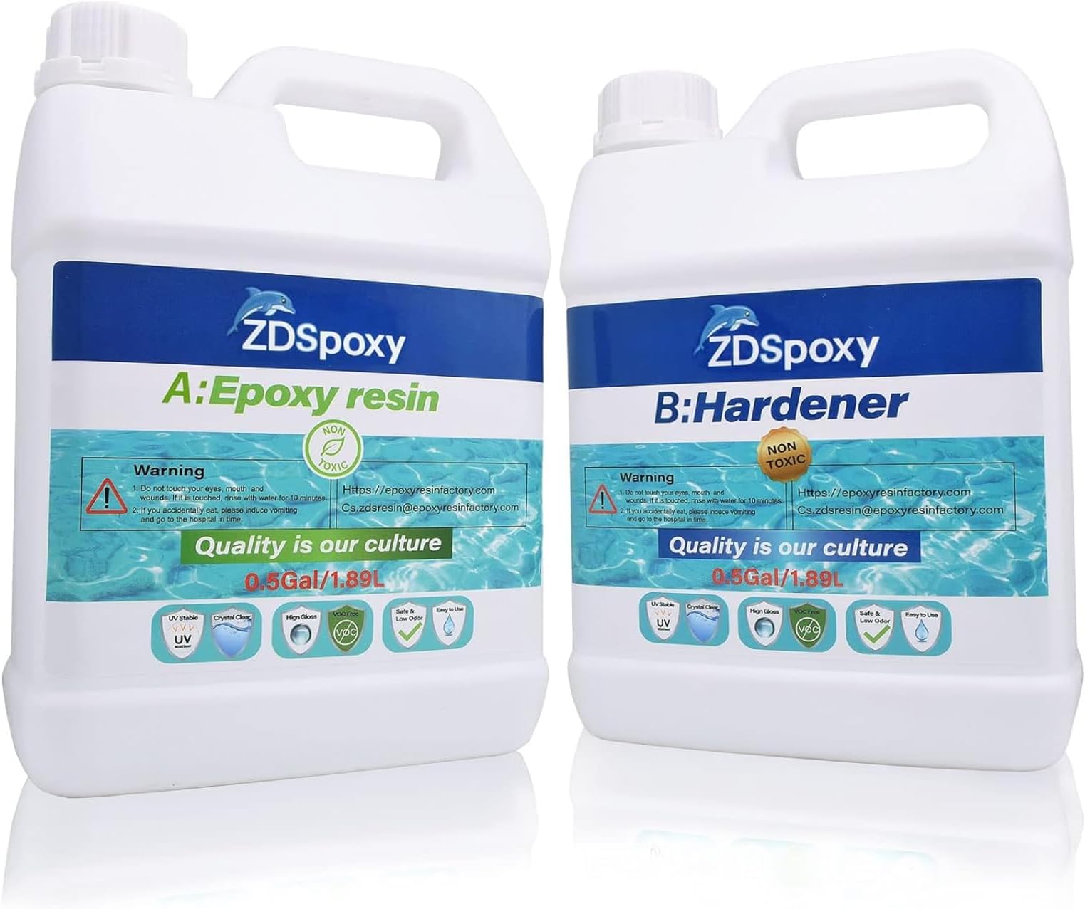 Epoxy Resin Crystal Clear, Resin for Bar Table Top, Wood, Art, Jewelry, Super Gloss Resin for Casting, Coating and Art, 1:1 Ratio 1 Gallon Kit