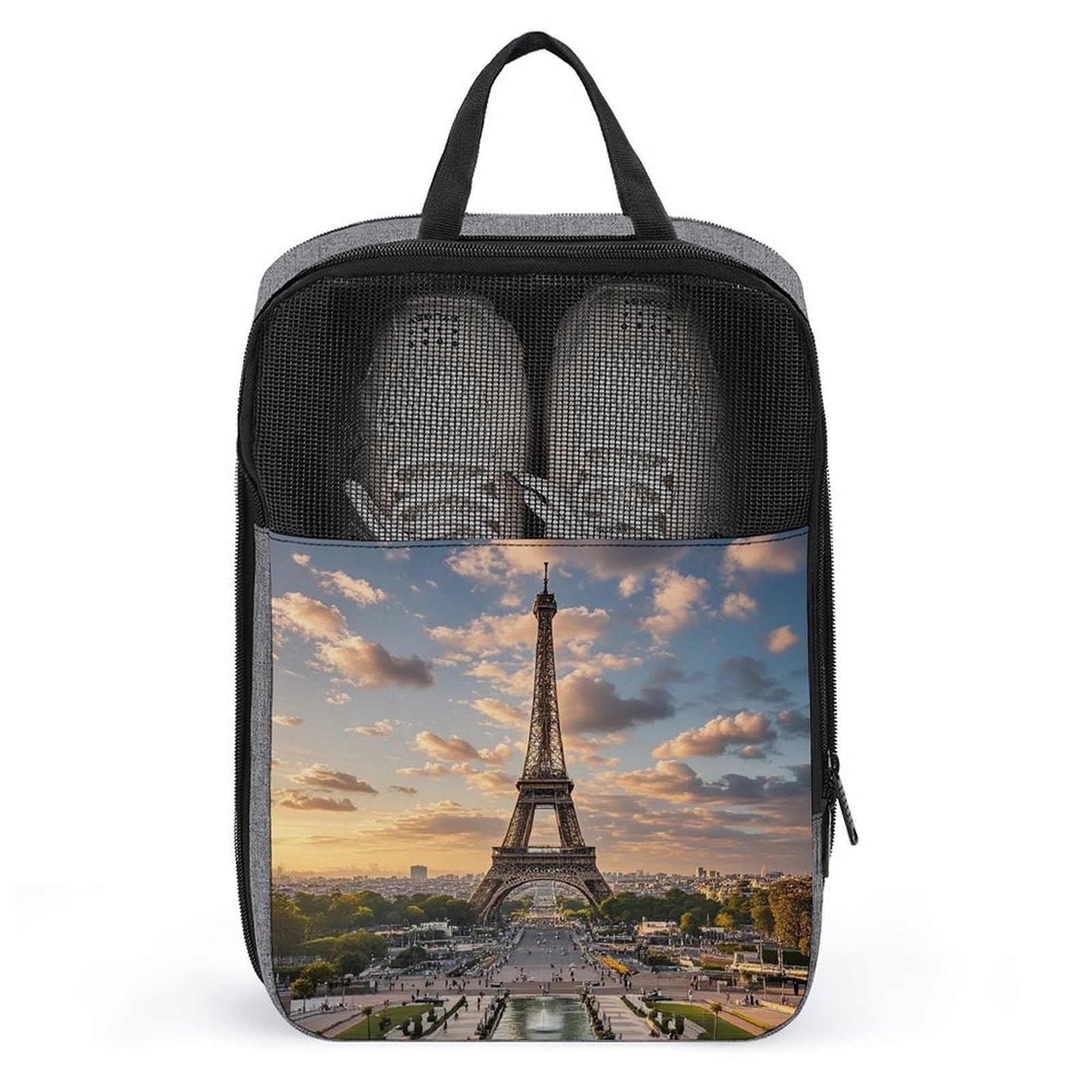 Bolsa de almacenamiento para zapatos de viaje con cremallera funda impermeable French Paris Tour 7