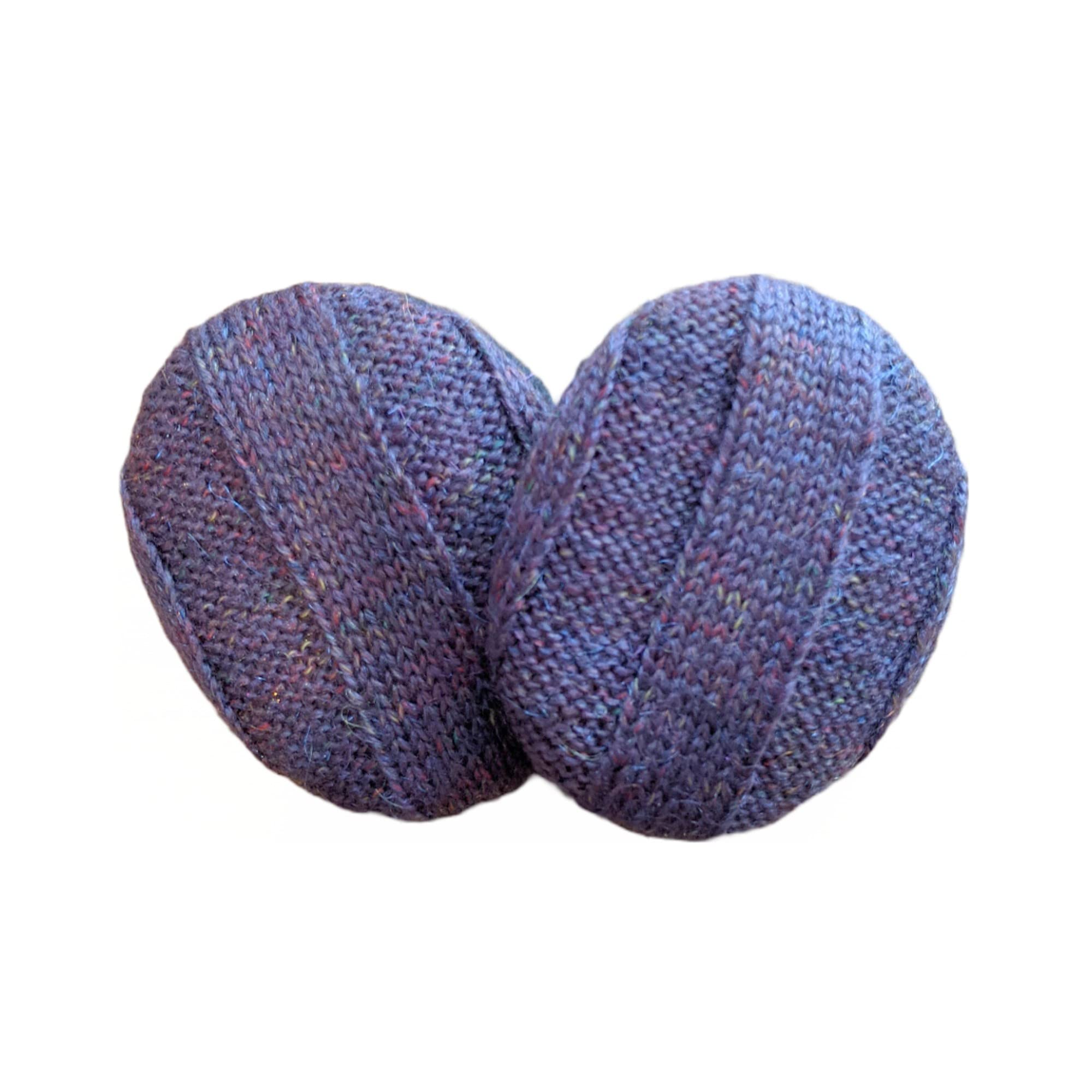 Sprigs Soft Knit Earbags Earmuffs For Winter Women, Bandless Ear Warmers, Fashion Ear Muffs (Retro Purple, Medium)