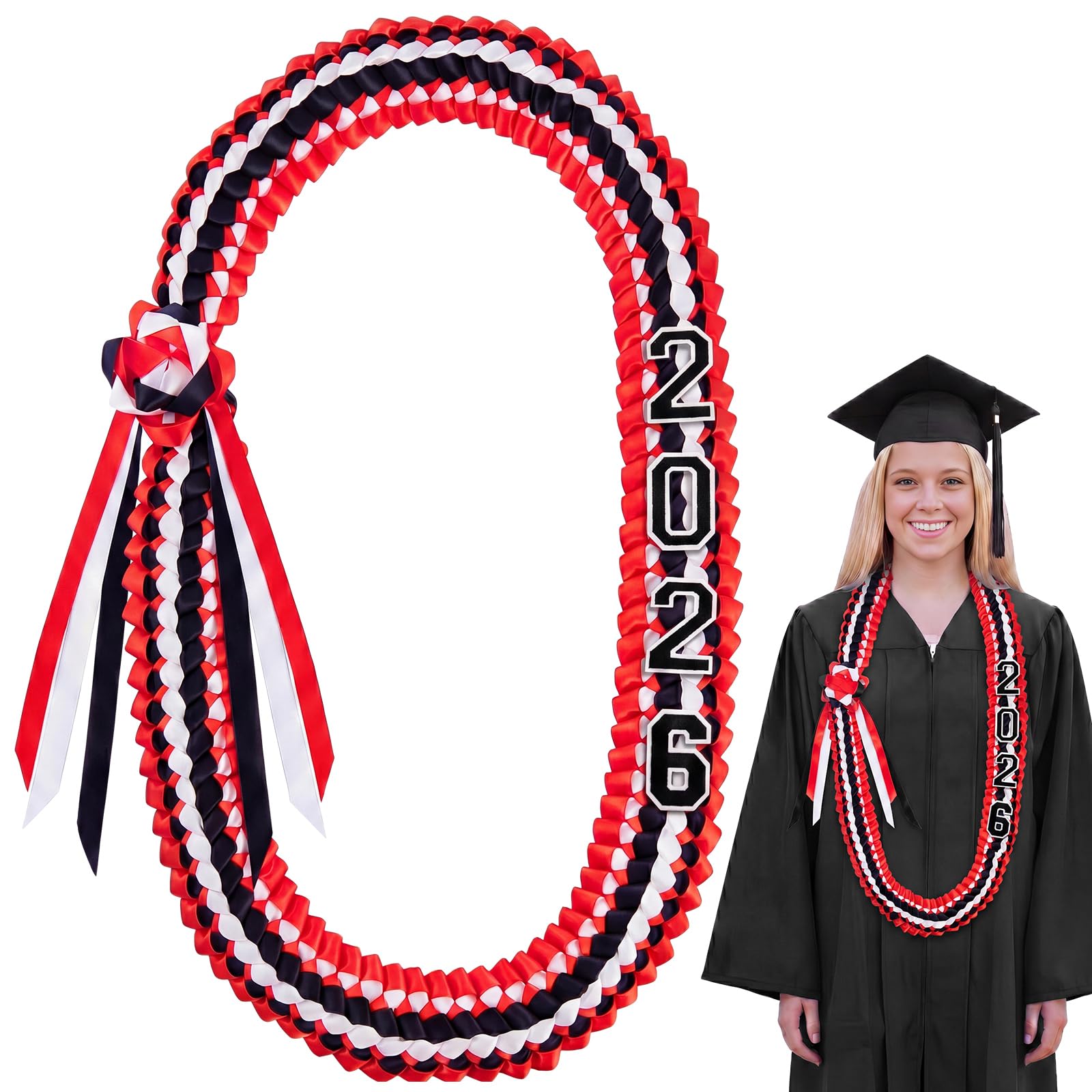 Écussons en soie diplôme Leis 2023 souvenir de fête rouge noir
