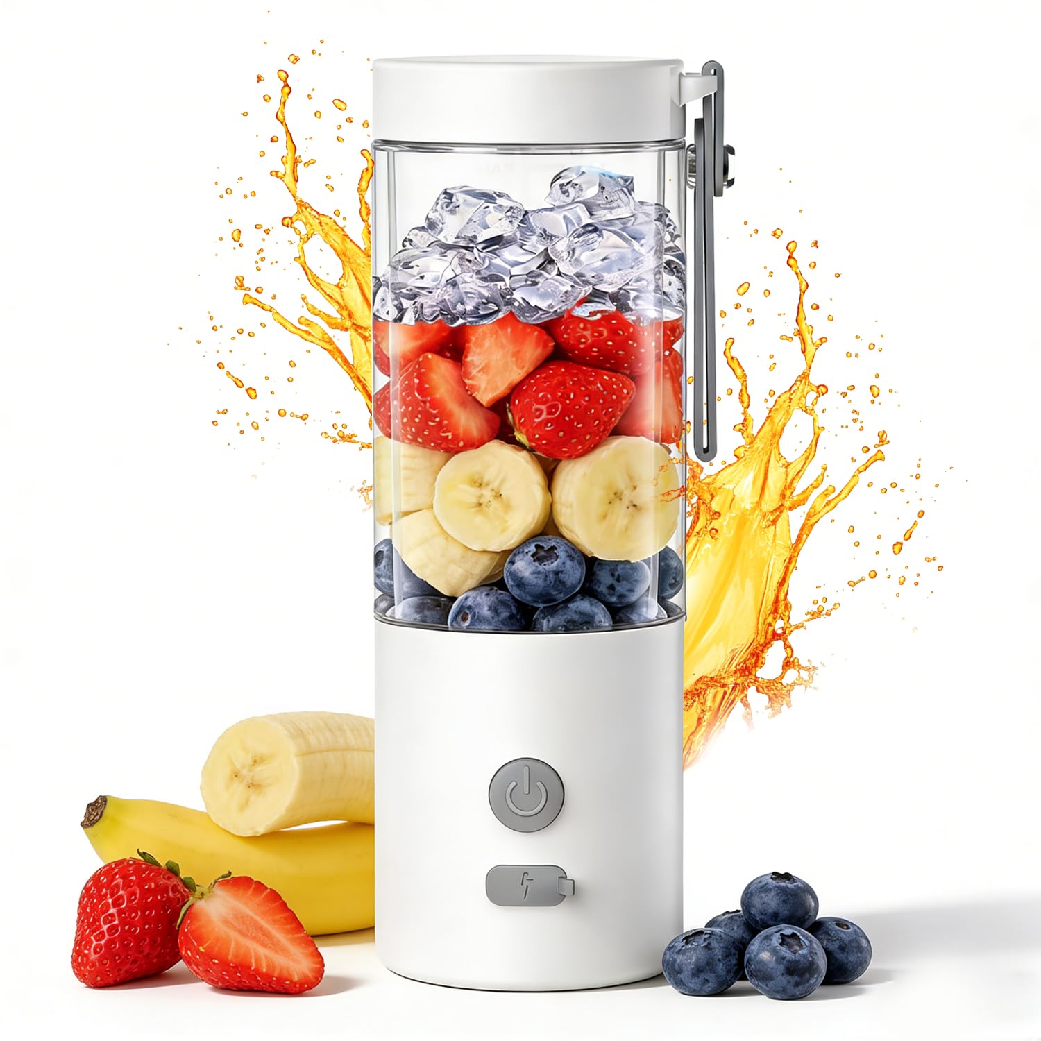 Mixeur à smoothie portable 450 ml rechargeable avec couvercle
