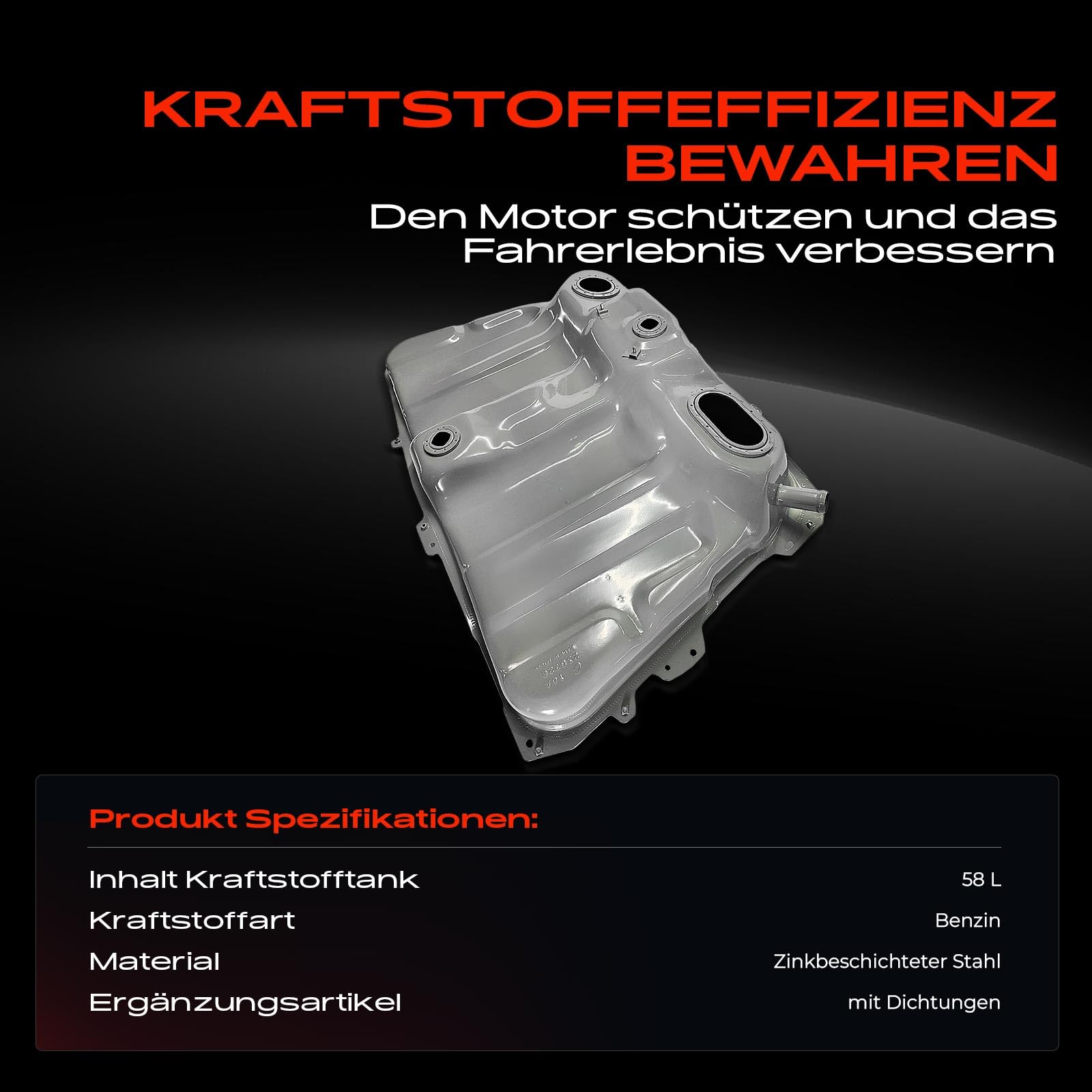 Frankberg Zbiornik paliwa, zbiornik paliwa 58 l, kompatybilny z RAV 4 I A1 2,0 l 1994-2000 RAV 4 I Cabrio A1 2,0 l 1997-2000 Replace# 7700142900