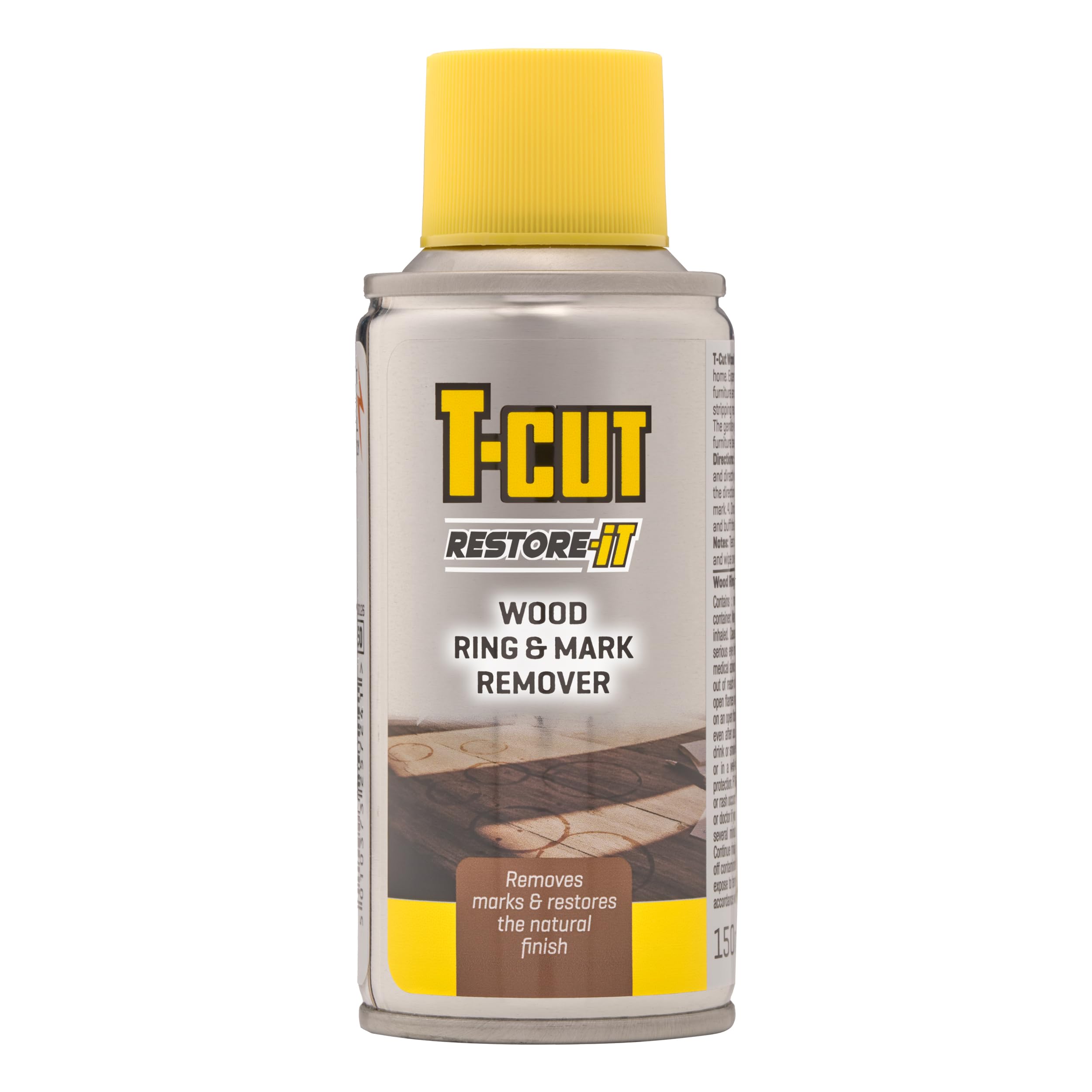 T-Cut Wood Ring & Mark Remover 150ml – Removes White Heat Marks & Water Rings from Wooden Furniture – Restores Natural Finish, Colour & Shine – No Sanding or Stripping Needed