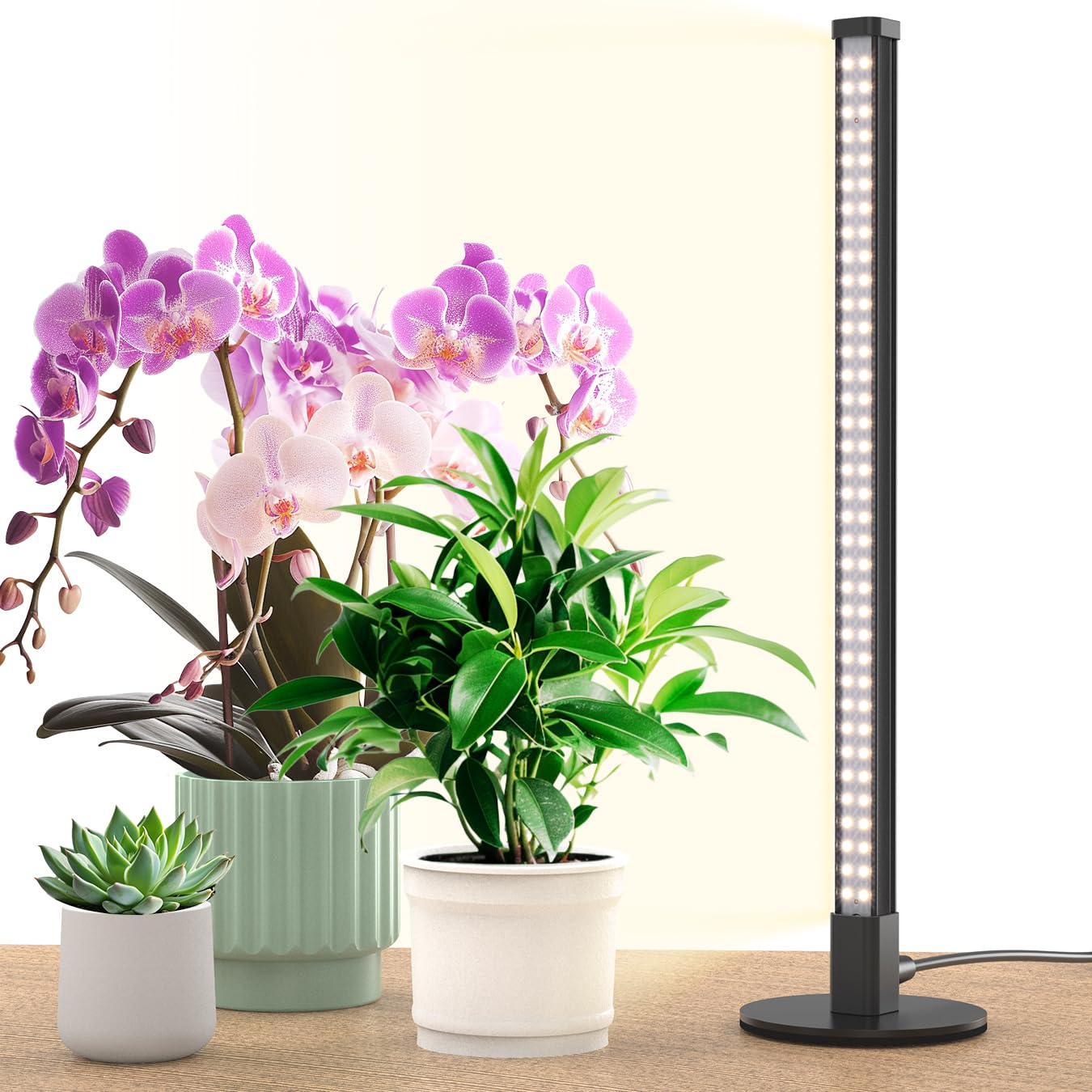 Vertical Grow Light, 72 LEDs Full Spectrum Light Bar, 5000K Wide Illumination Area Desk Light,1.4FT Stand Plant Lamp for Tall Houseplants, Tropical Plants, Foliage with On/Off Switch