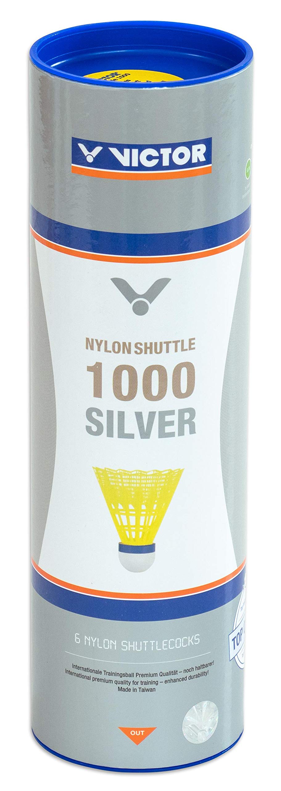 Volants De Badminton VICTOR Shuttle 1000 - Tube De 6 - Idéal Pour Débutants Et Loisir - Ultra Résistants