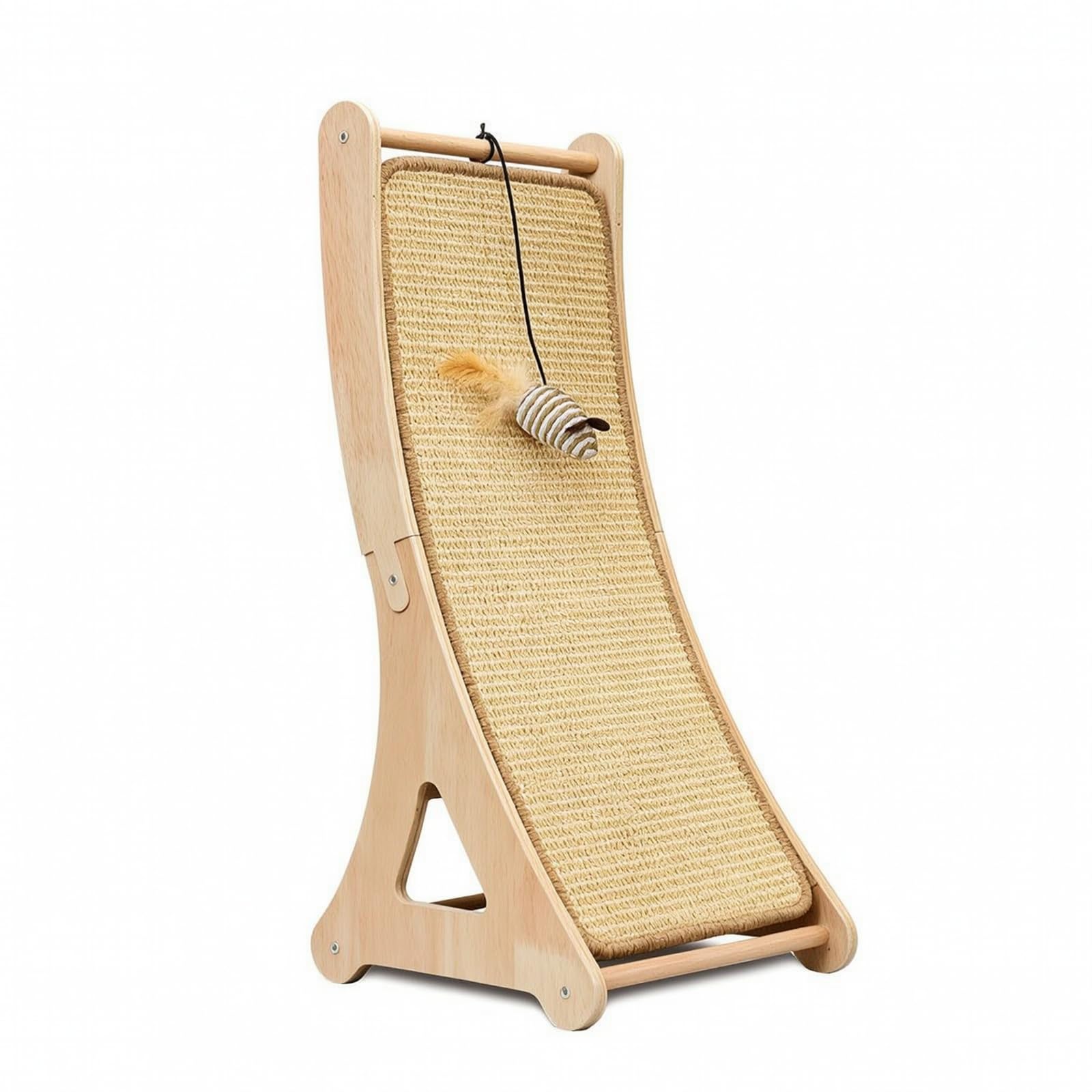 Qianly Rascador para s No Tóxico | Curvo, Rascador Sisal con Juguete, Autoportante, Tabla Rascar para s, Interiores