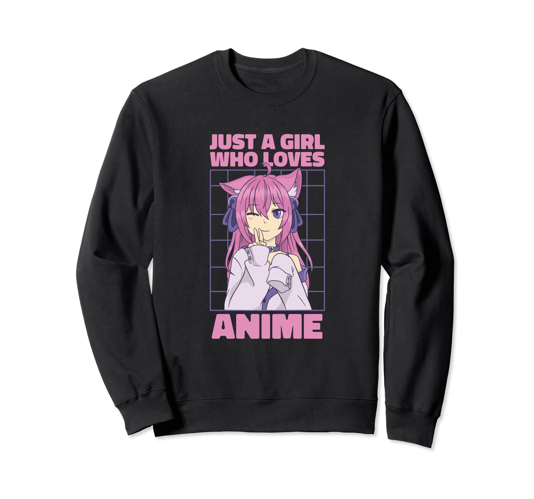Just A Girl Who Loves Anime Necomimi Gamer Girl Sweatshirt