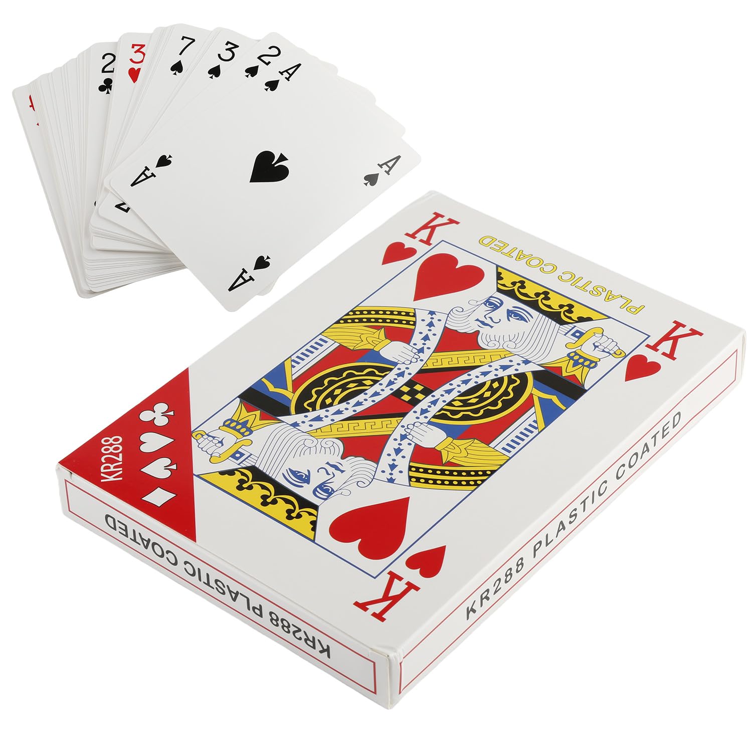 Tabanzhe Gigantic Playing Cards 52 Cards Full Set - Easy to Read Deck for Family Game Night Parties, Outdoor & Garden Fun for Adults