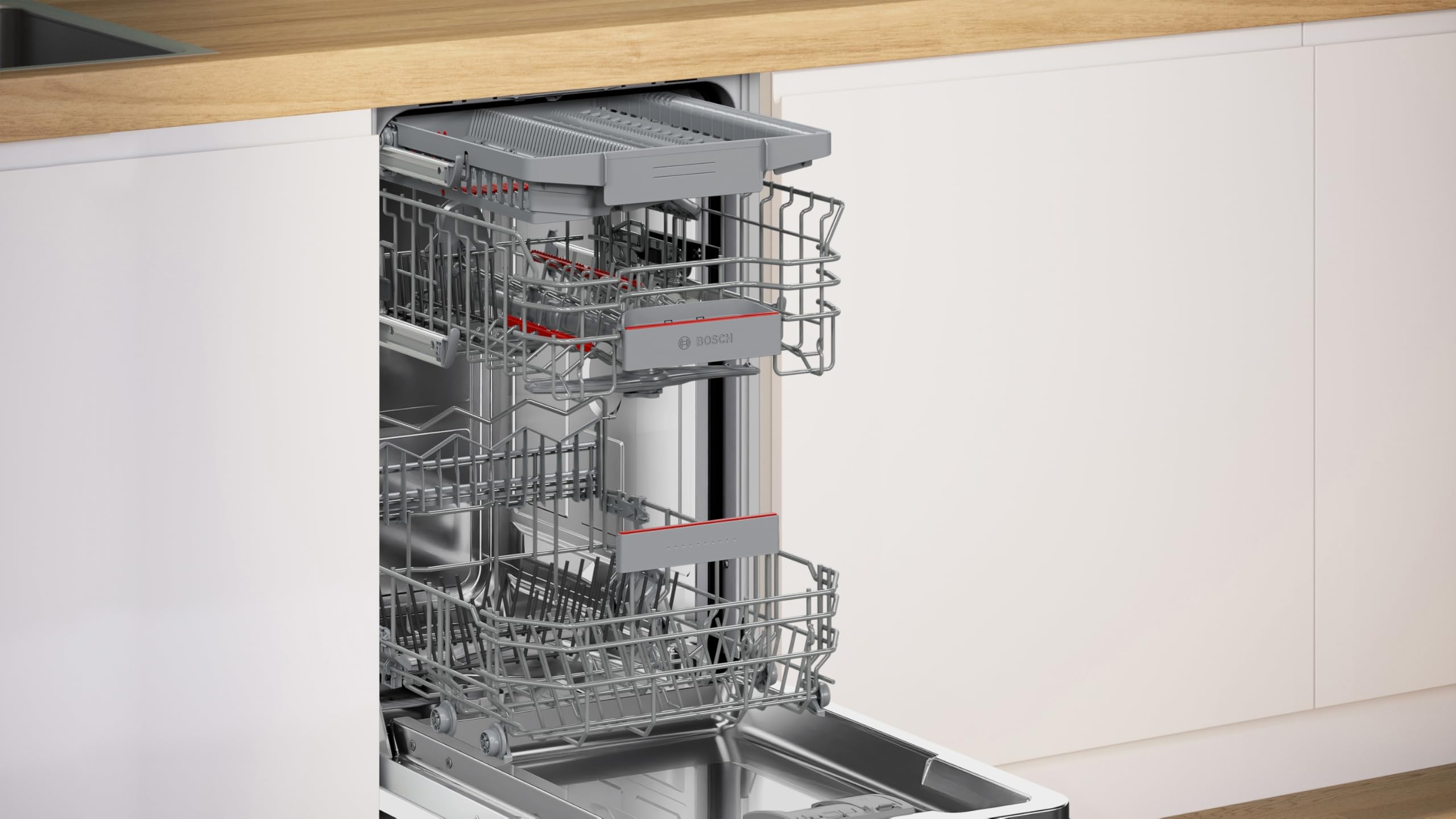 Serie 4 Einbau-Spülmaschine mit Spülband 45 cm Stahl gebürstet SPI4HMS13E