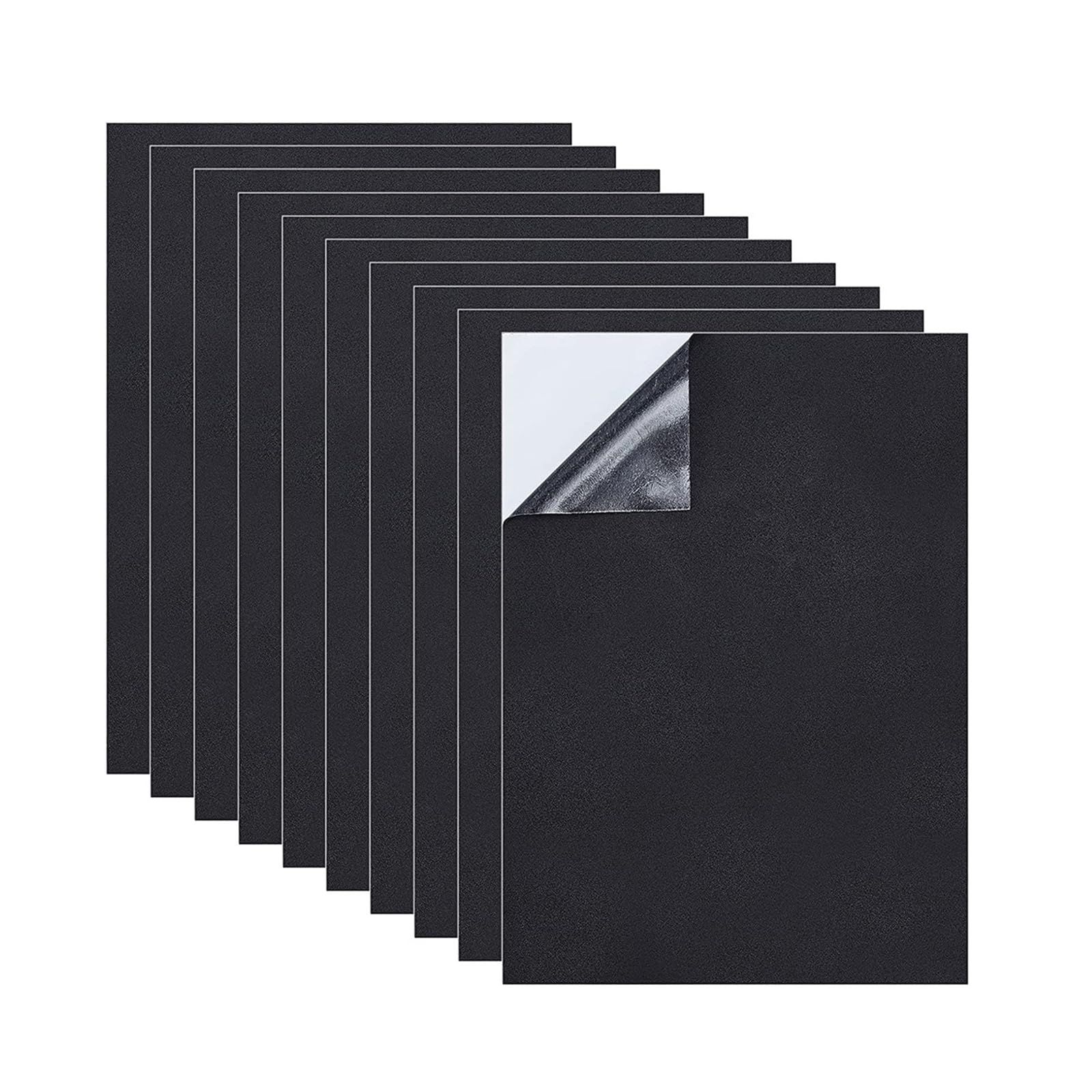 TMZELOA 10PCS 1MM Feuilles De Mousse Auto Adhésives, Plaque De Mousse Autocollante 21 X 30cm Noir Plaque De Mousses Autocollante EVA Foam Pour Art, Présentations, École La Protection Des Meubles