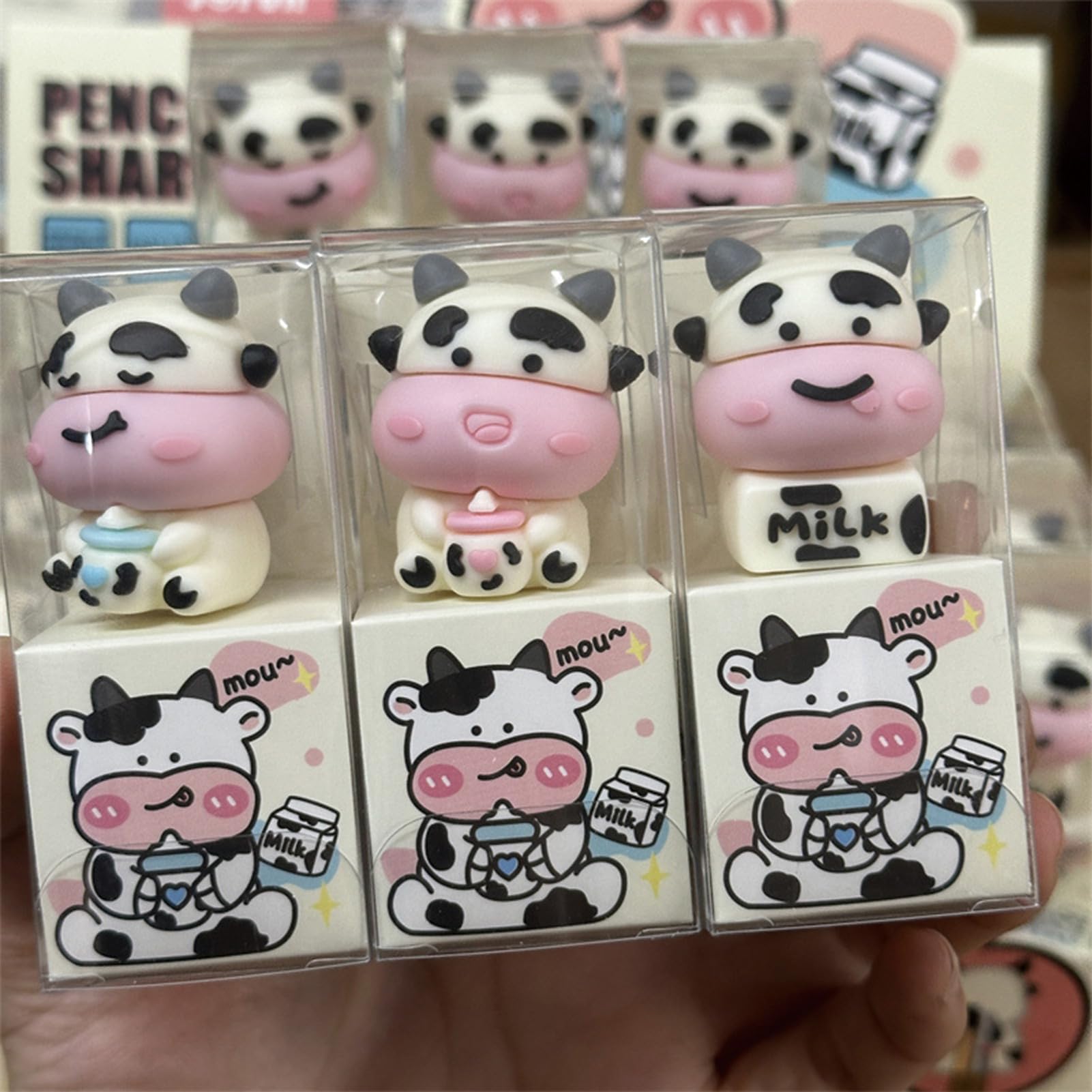 Cute Cow Pencil Sharpener - Kawaii Cattle Design Stationery For Girls & Office Supplies