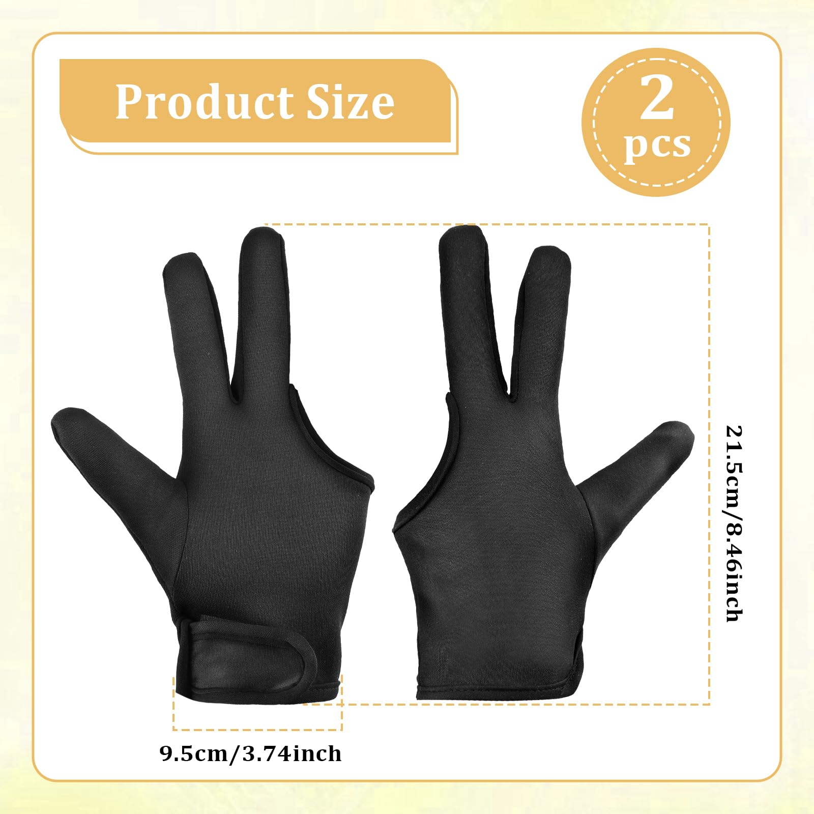 Ptwola Lot de 2 gants résistants à la chaleur pour coiffer les cheveux - Blocage de la chaleur à trois doigts - Accessoires de fer à friser et fer à lisser - Protège contre les brûlures