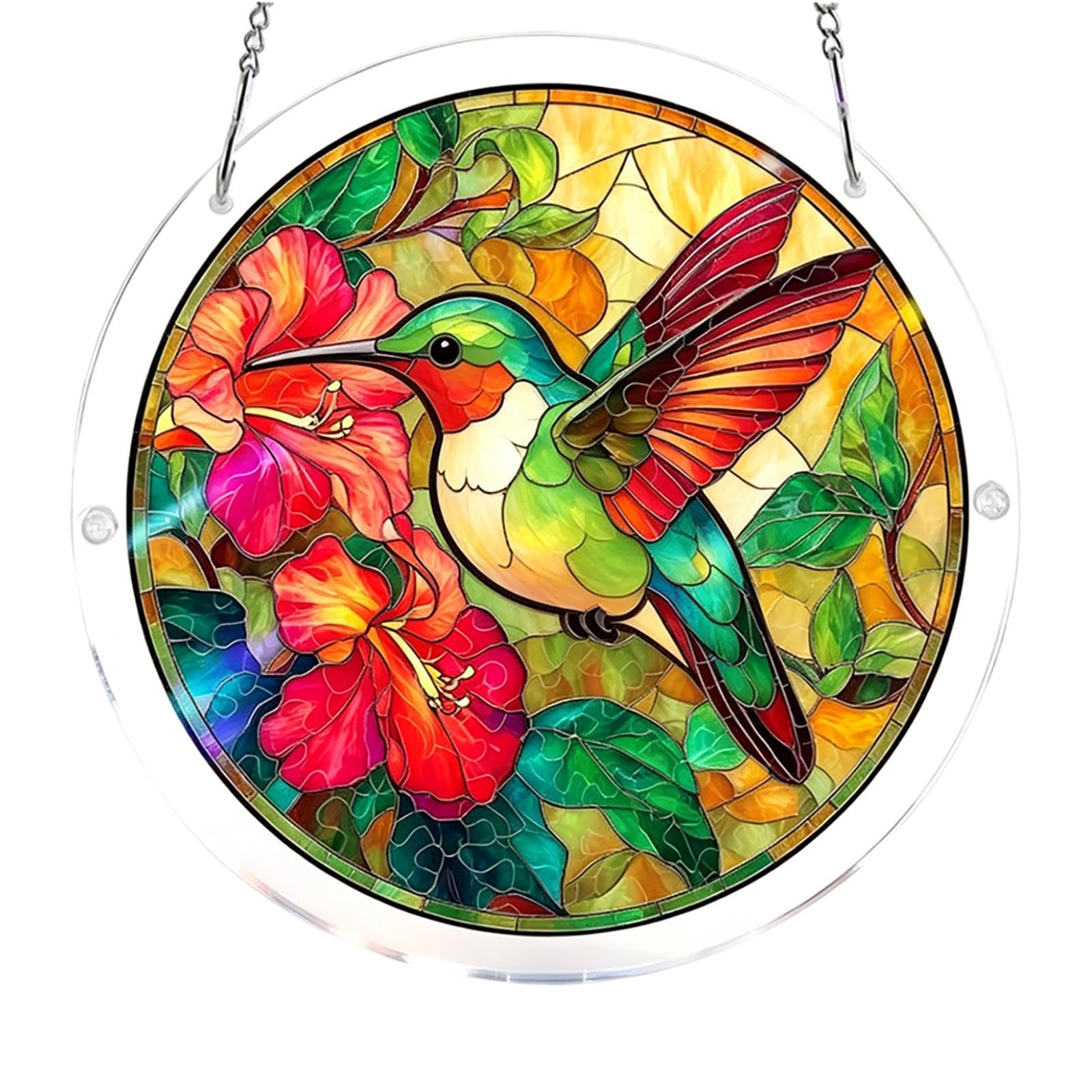 Acrylic Jigsaw Puzzle Suncatcher,Acrylic Puzzle Suncatcher,for Doors Garden and Window Hanging&Birthday Mom Women Adults Gift-19 CM,A — view 34