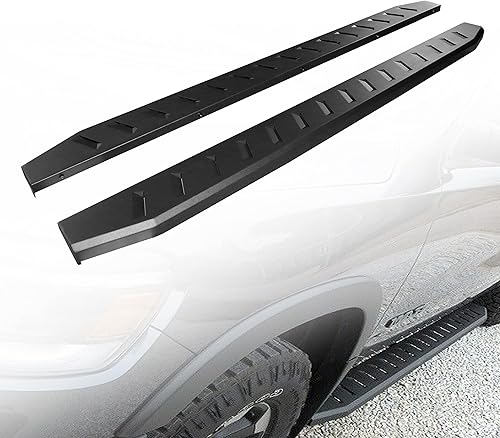 ONINE Estribos negros de 6 pulgadas, ajuste personalizado, para Chevy ColoradoGMC Canyon Crew Cab 2015-2025, barras Nerf texturizadas, resistentes